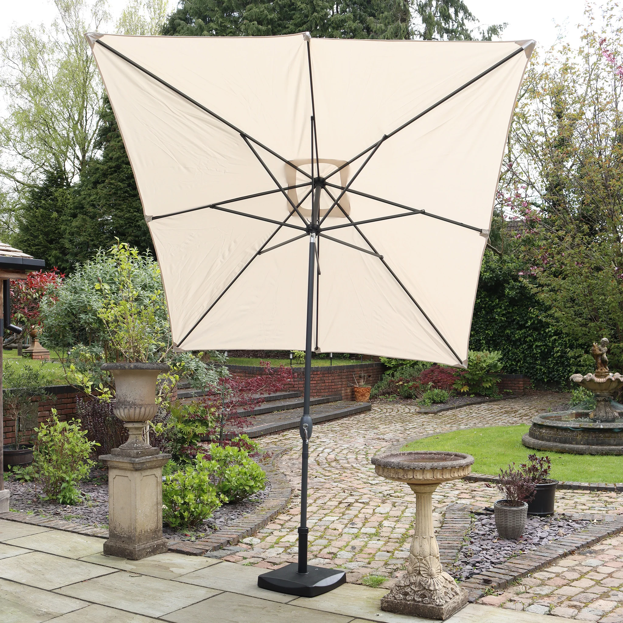 2.4 x 3m Rectangular Parasol Aluminium - Image 3