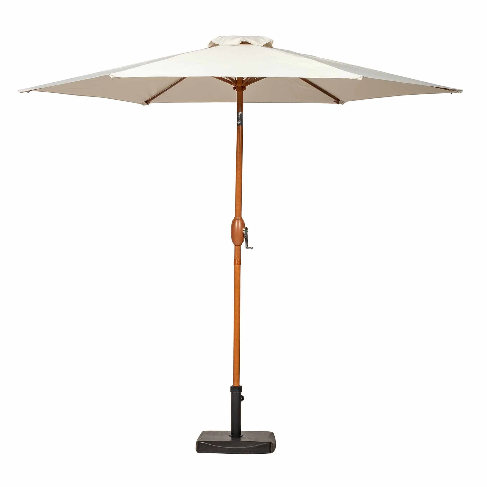 2.5m Wood-Look Aluminium Parasol - Image 3