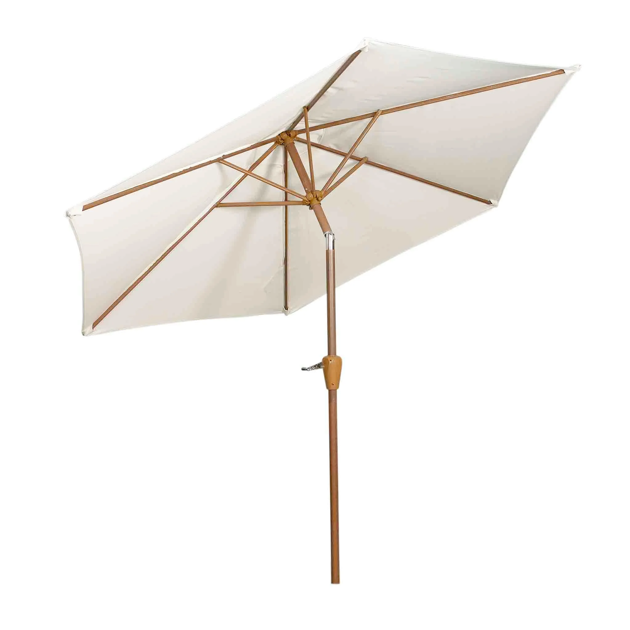 2.5m Wood-Look Aluminium Parasol - Image 5