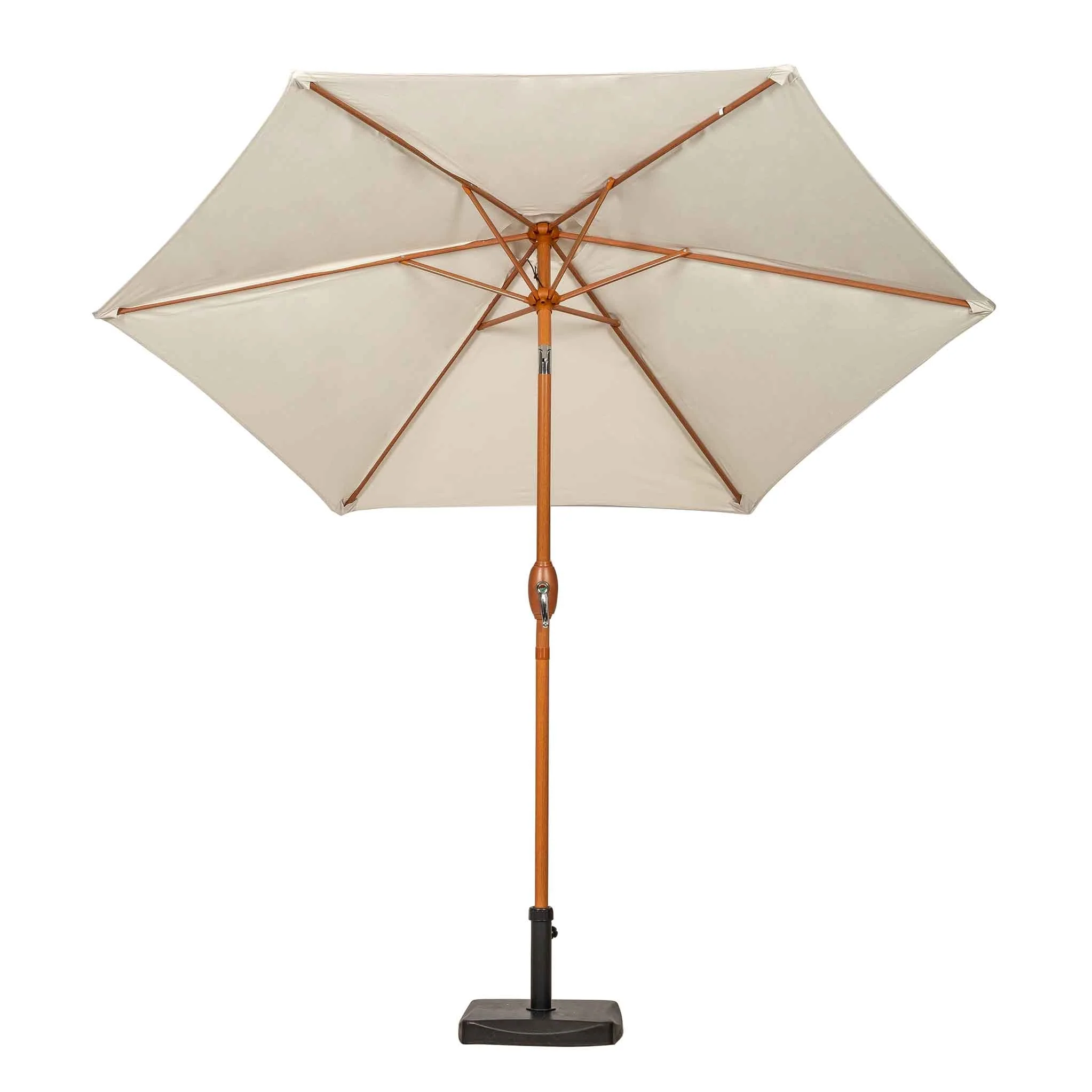2.5m Wood-Look Aluminium Parasol - Image 6