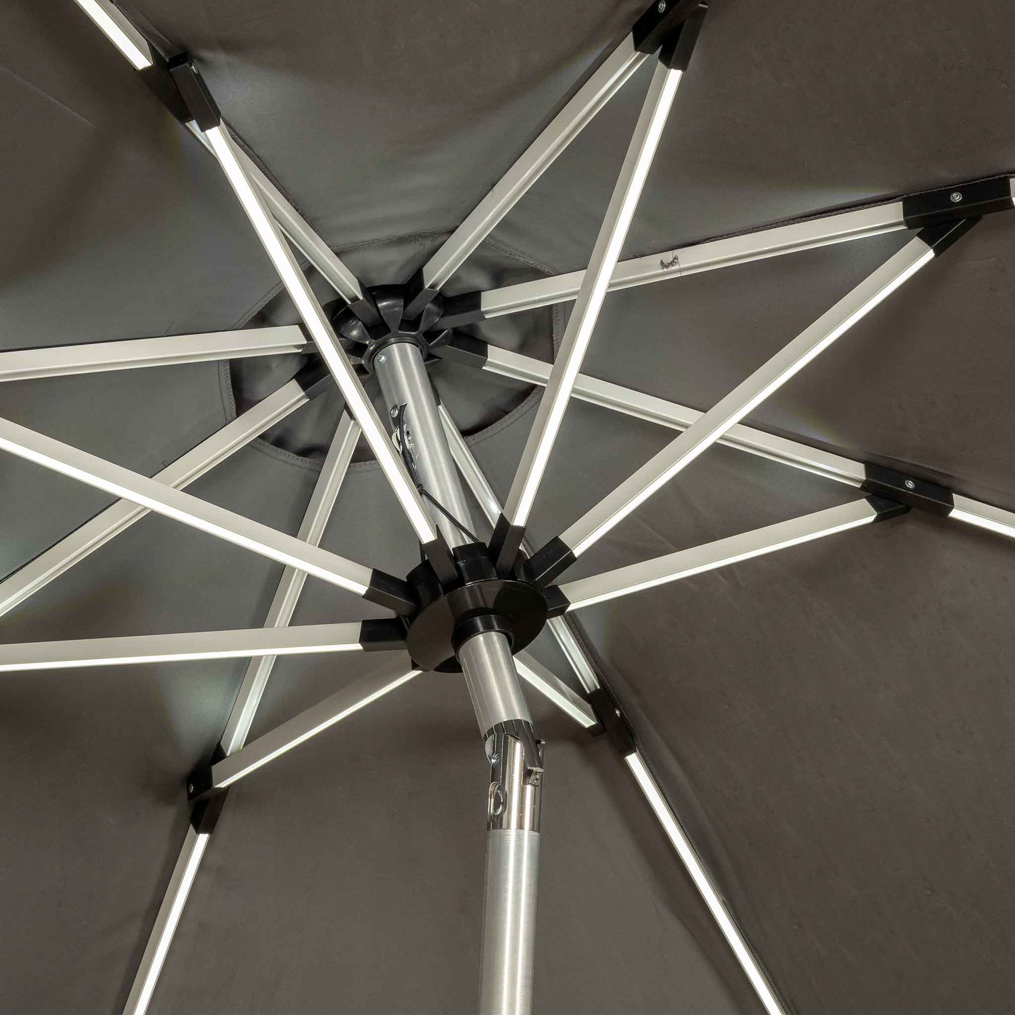 2.7m LED Lit Parasol - Image 12