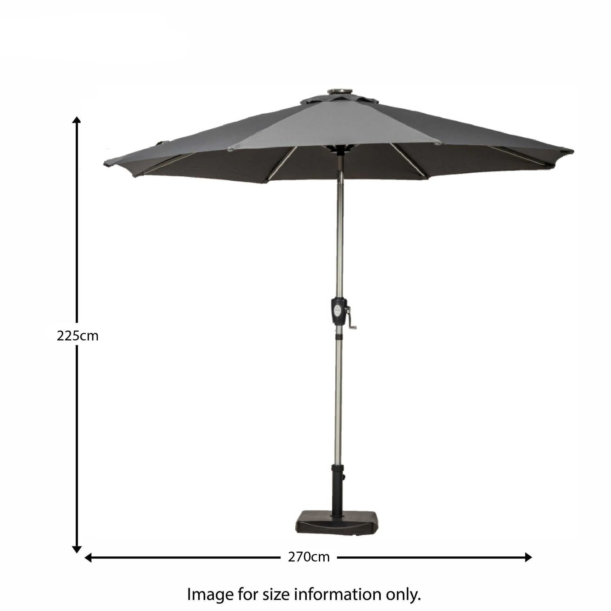 2.7m LED Lit Parasol - Image 15