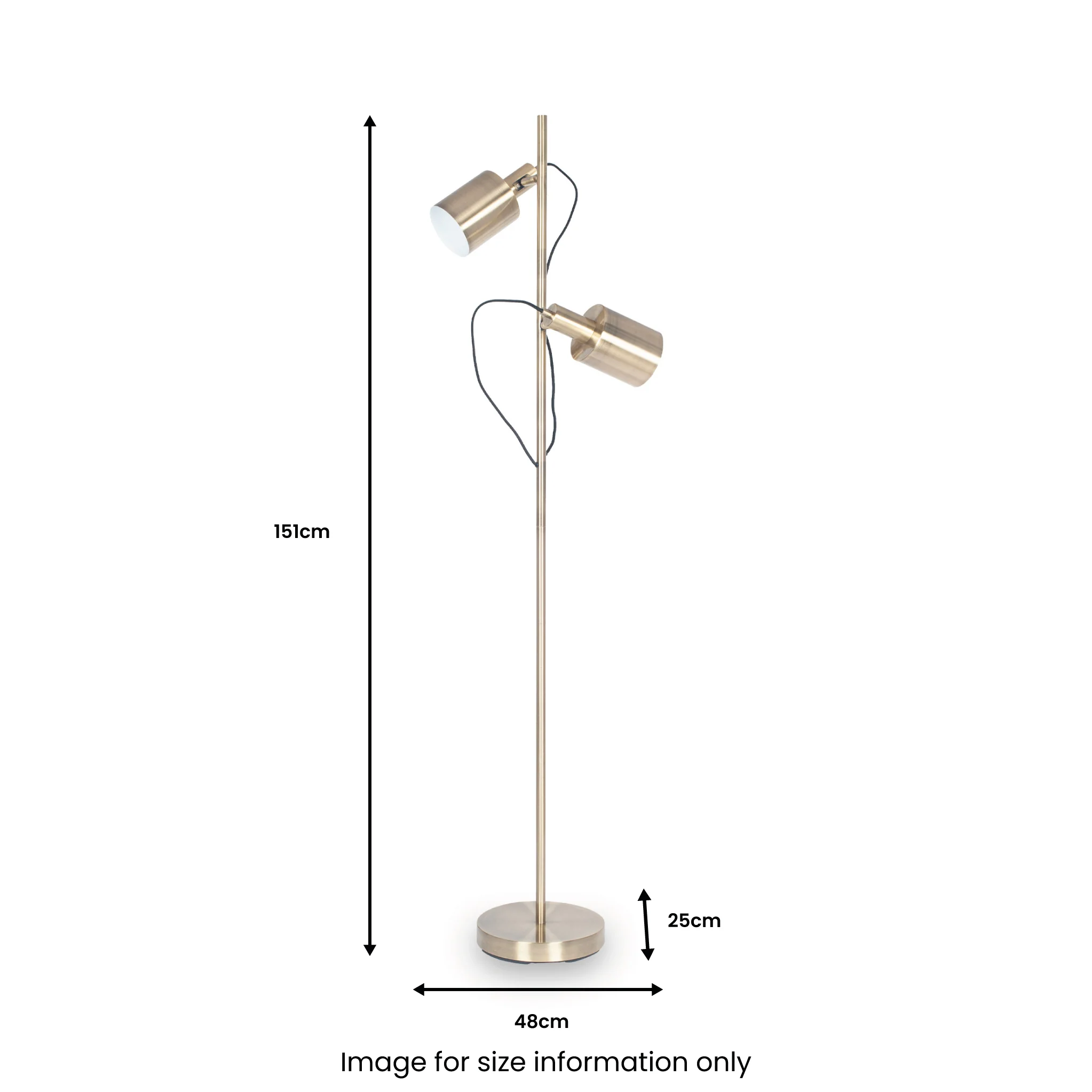 Aaron Antique Brass Metal Task Floor Lamp - Image 5