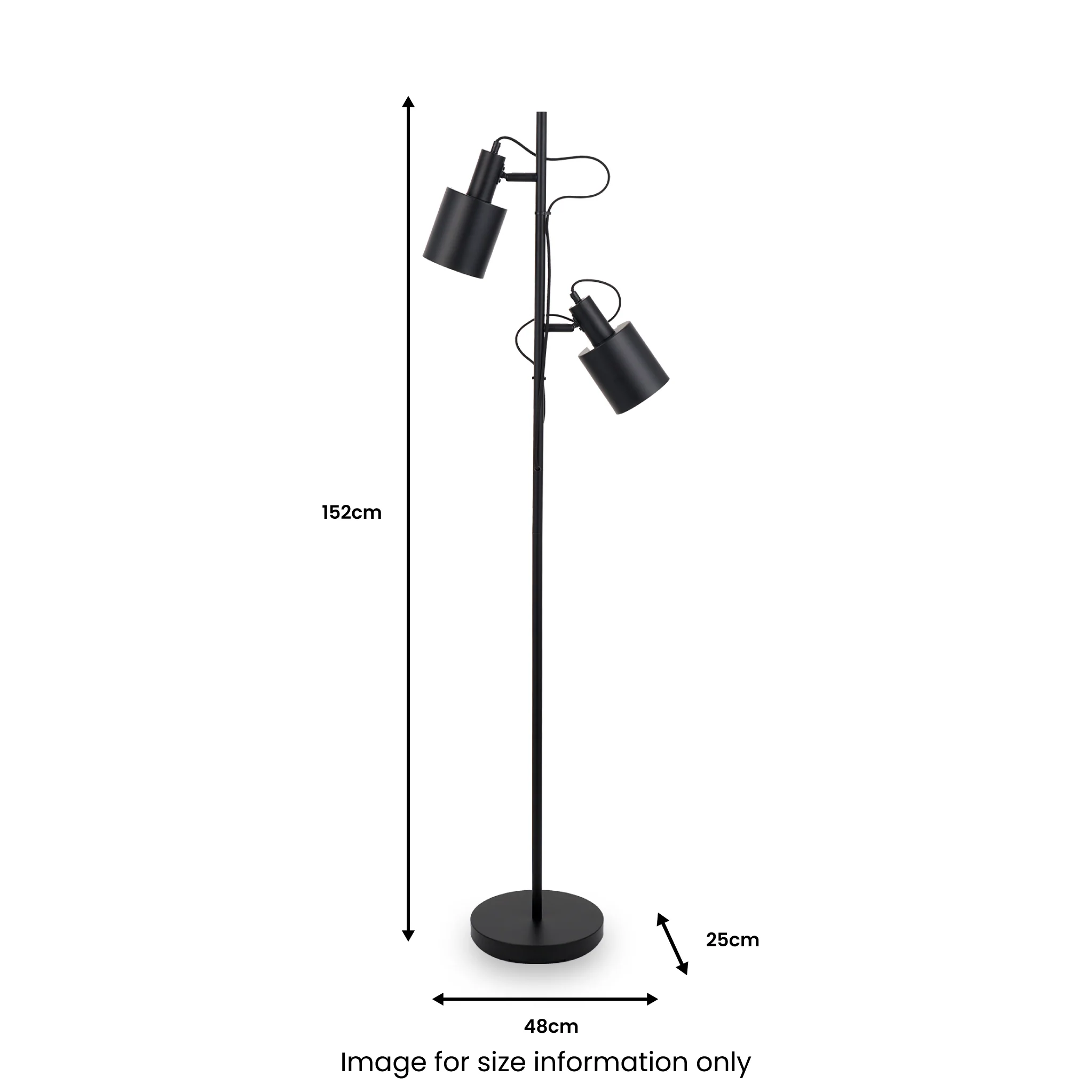 Aaron Black Metal Task Floor Lamp - Image 9