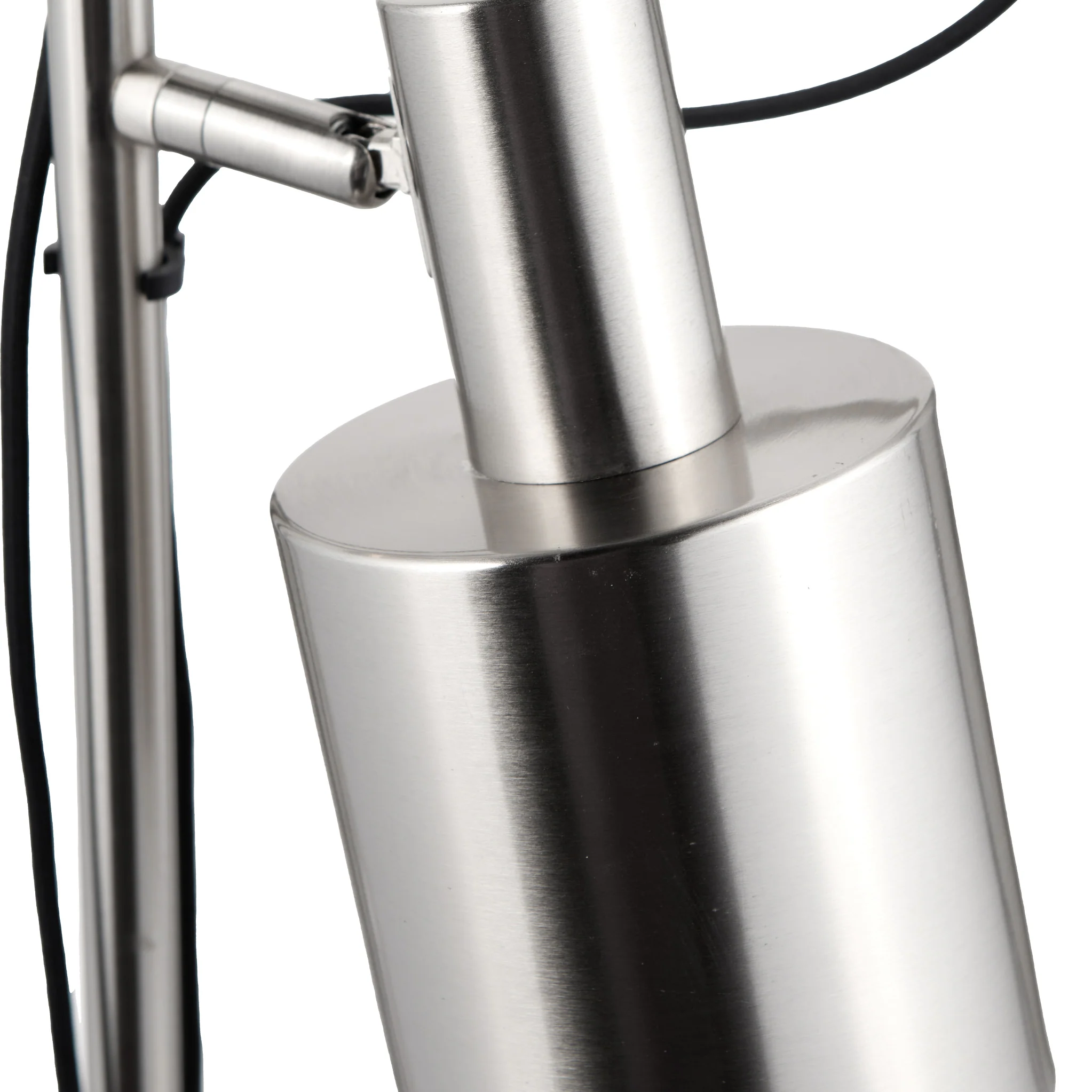 Aaron Brushed Chrome Metal Task Floor Lamp - Image 3