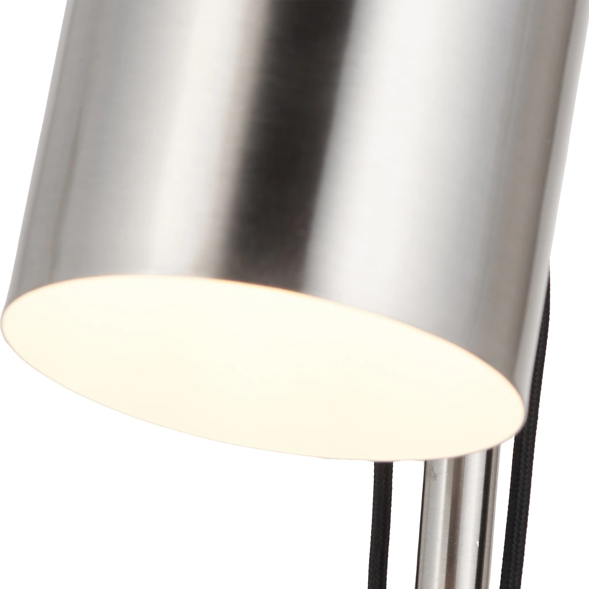 Aaron Brushed Chrome Metal Task Floor Lamp - Image 4