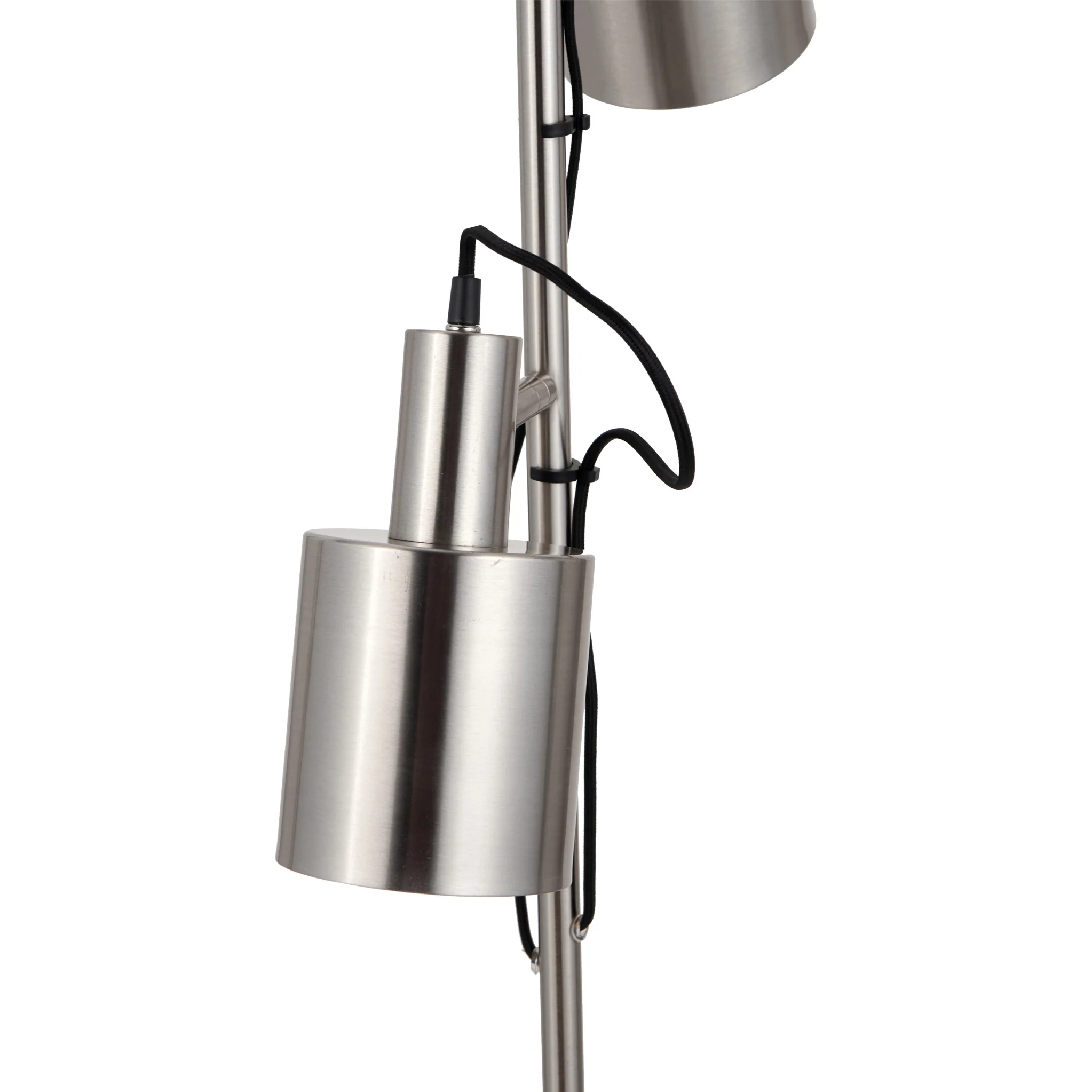 Aaron Brushed Chrome Metal Task Floor Lamp - Image 6