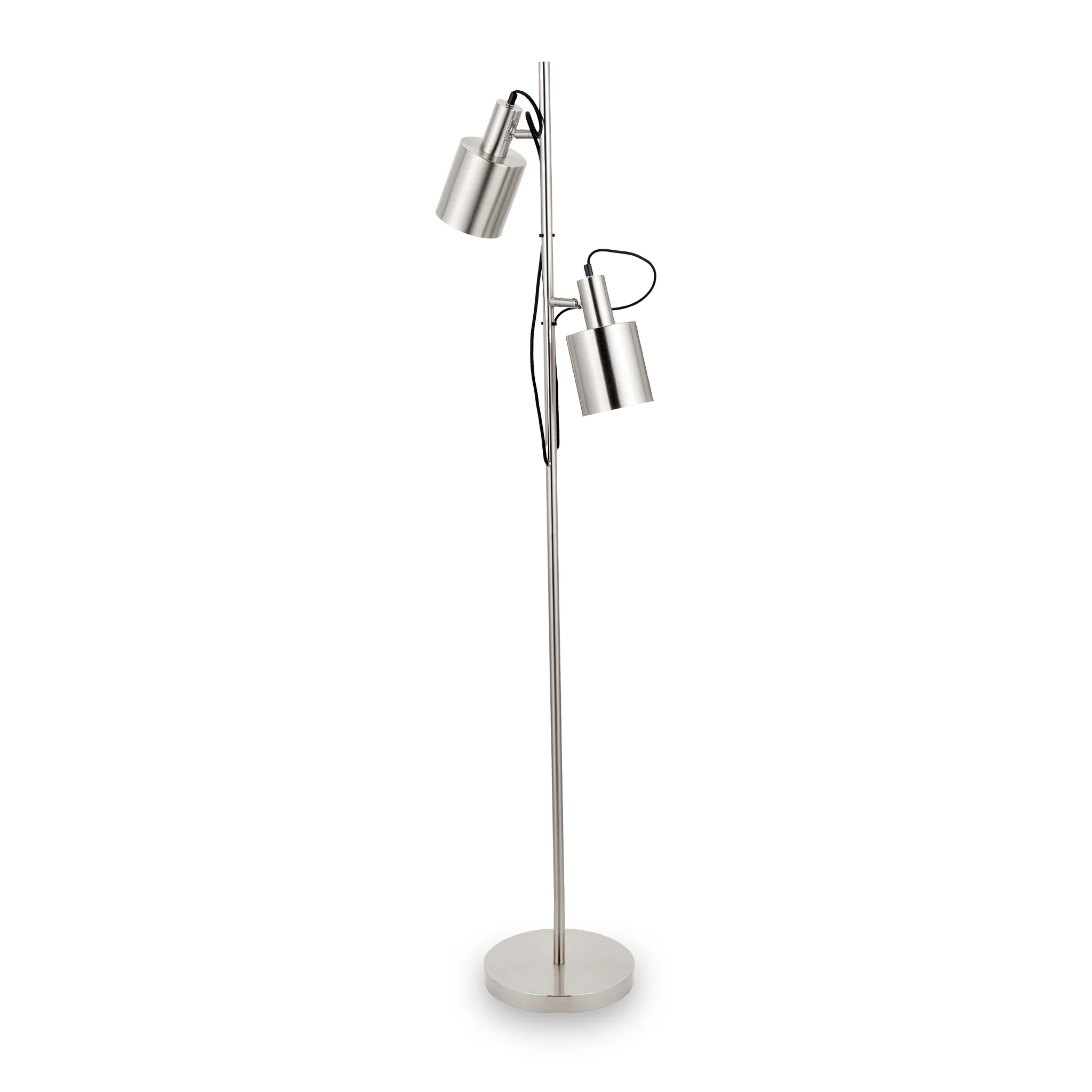 Aaron Brushed Chrome Metal Task Floor Lamp - Image 8