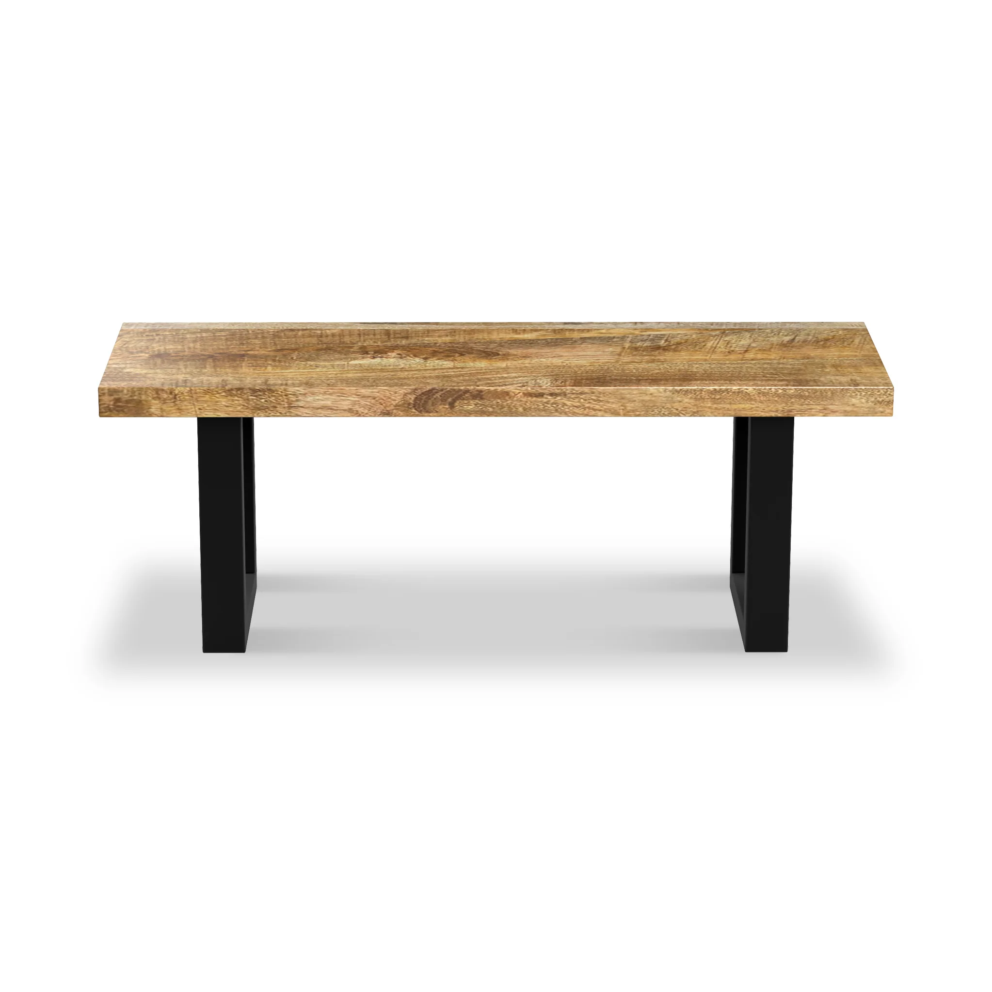 Abel Mango Wood Dining Bench with U Leg - Image 2