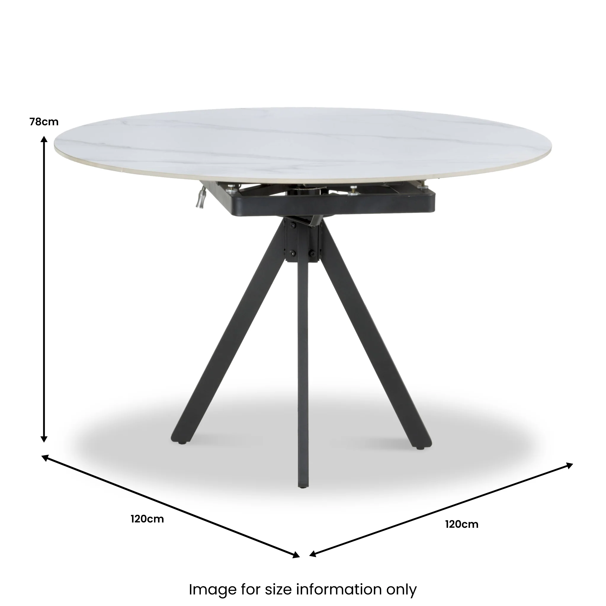 Acklam 120cm Extending Round Dining Table - Image 10