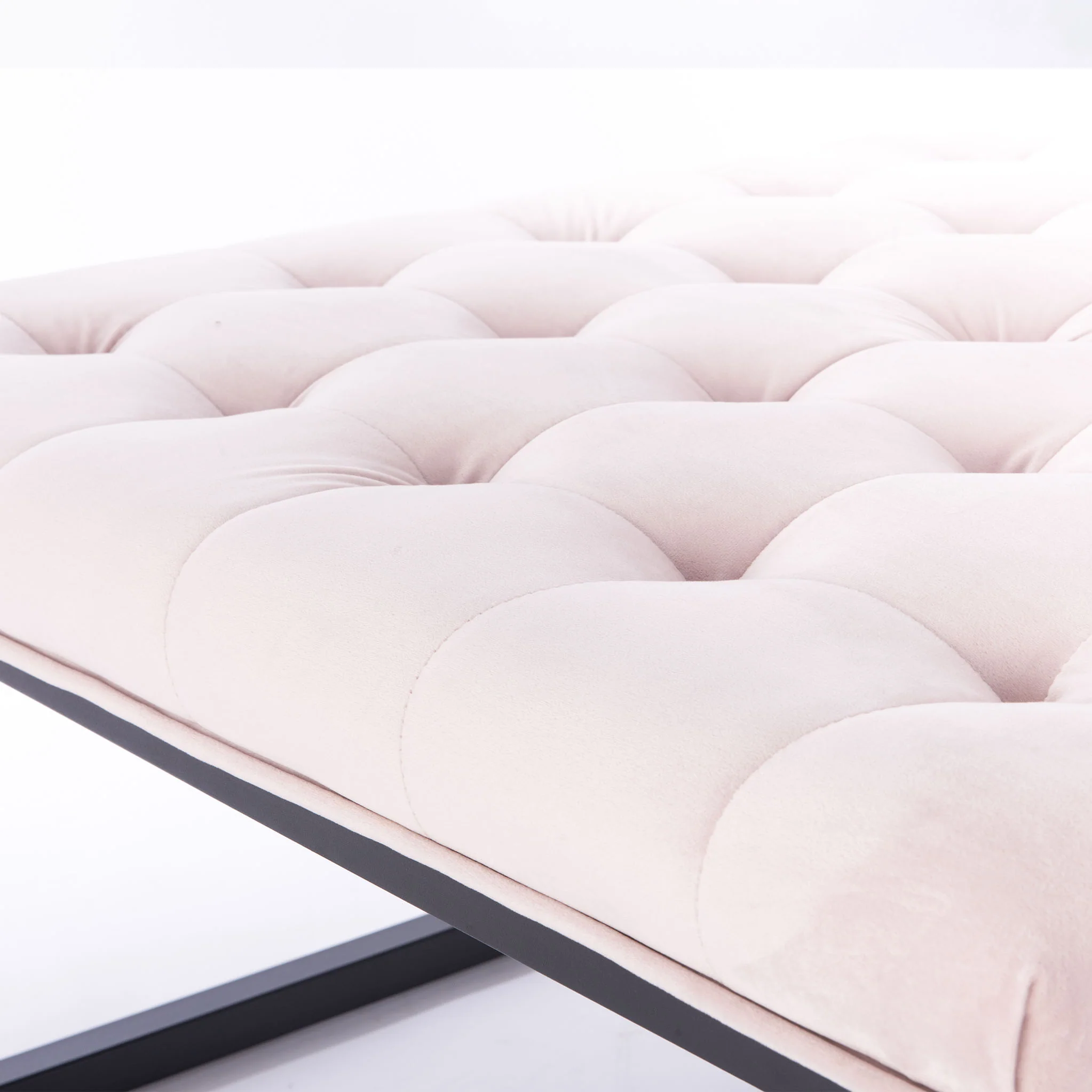Adison Velvet Buttoned Footstool - Image 11