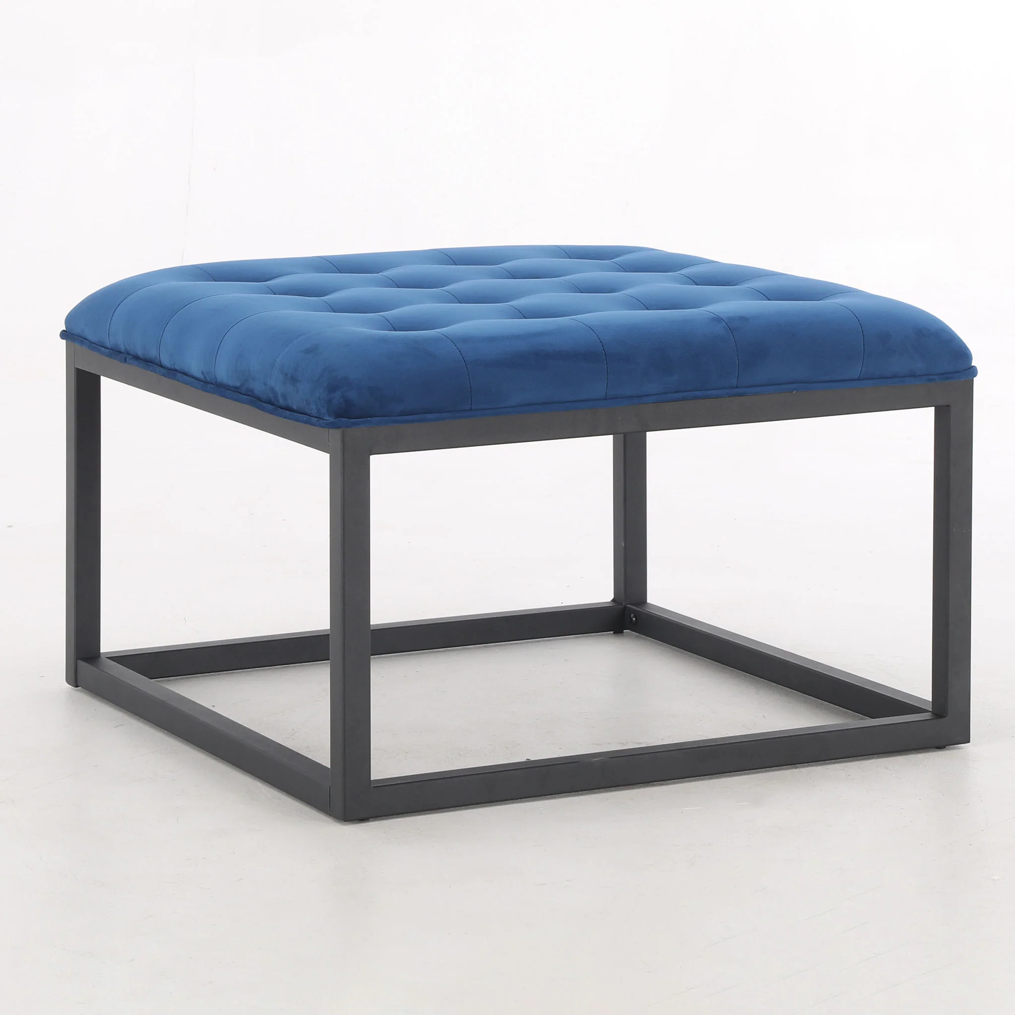 Adison Velvet Buttoned Footstool - Image 18