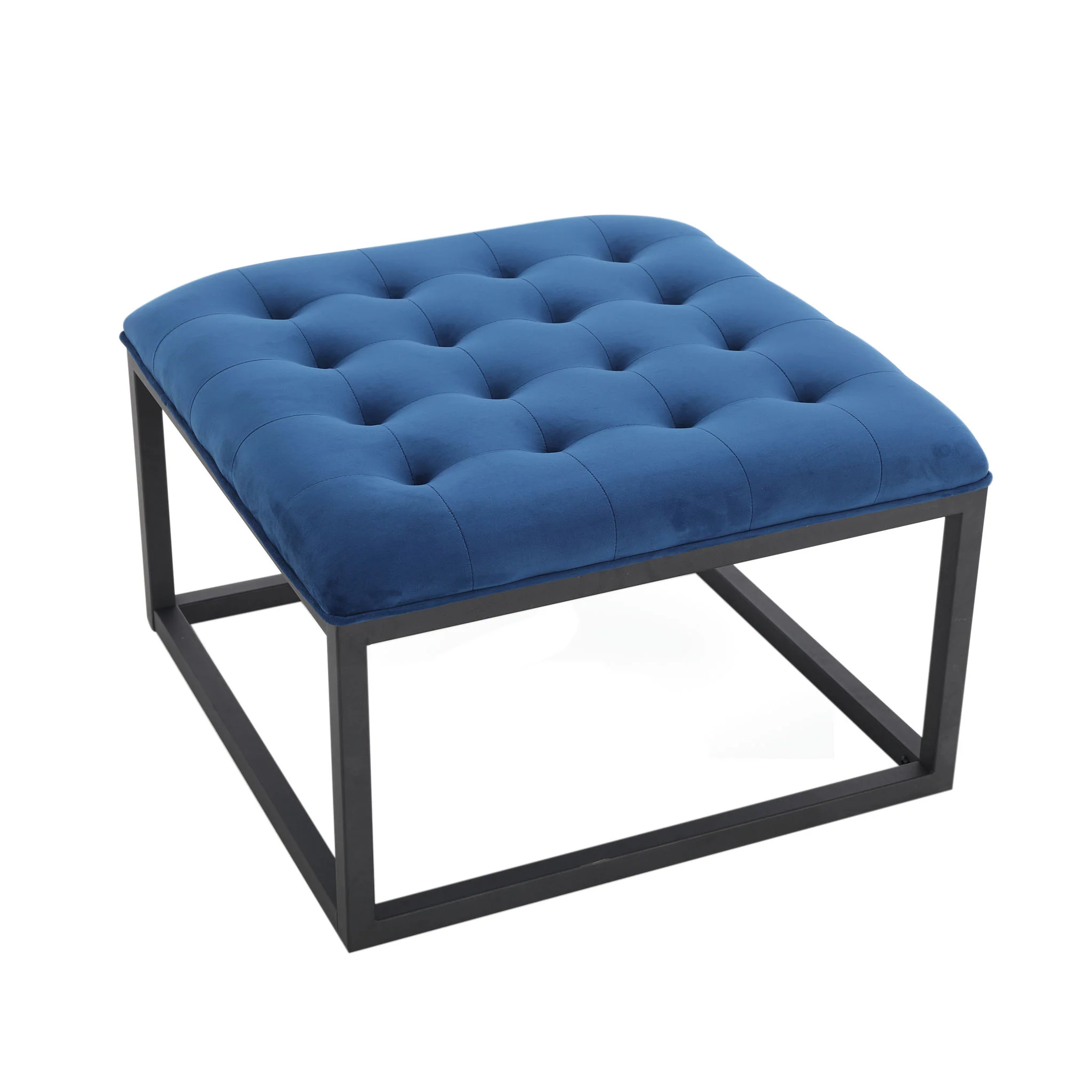 Adison Velvet Buttoned Footstool - Image 19
