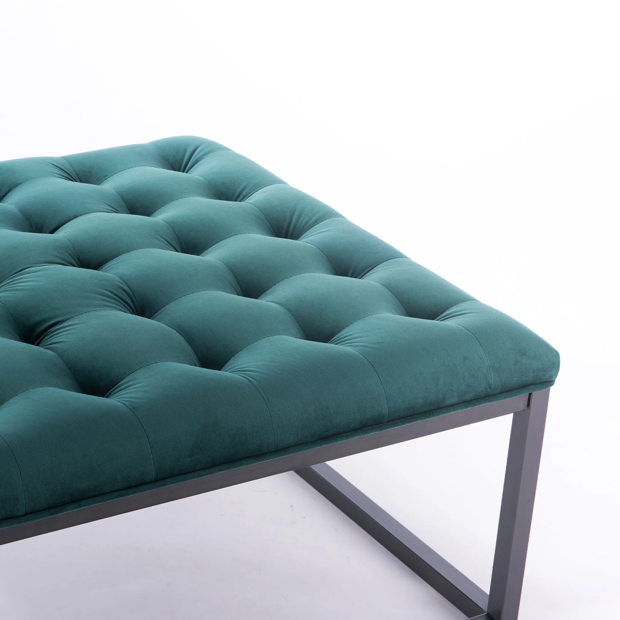 Adison Velvet Buttoned Footstool - Image 23