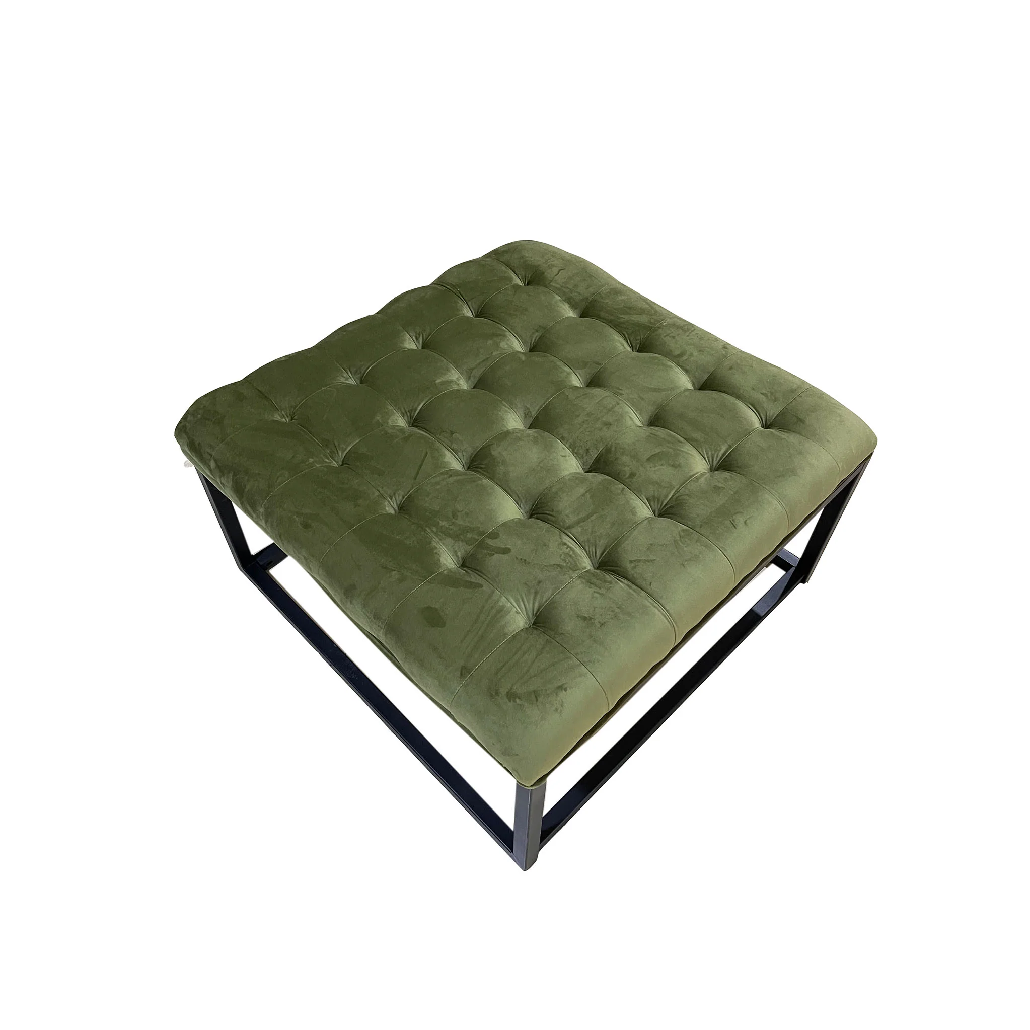 Adison Velvet Buttoned Footstool - Image 32