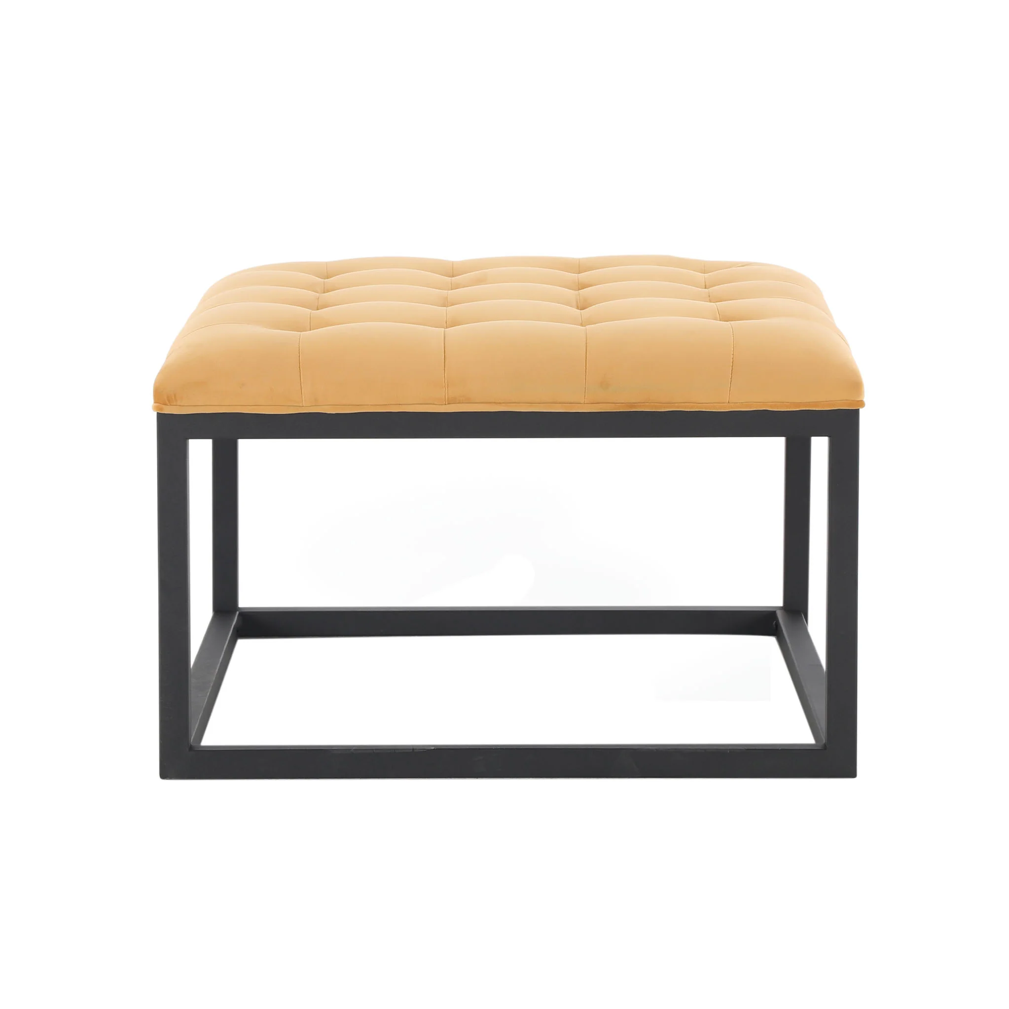 Adison Velvet Buttoned Footstool - Image 4