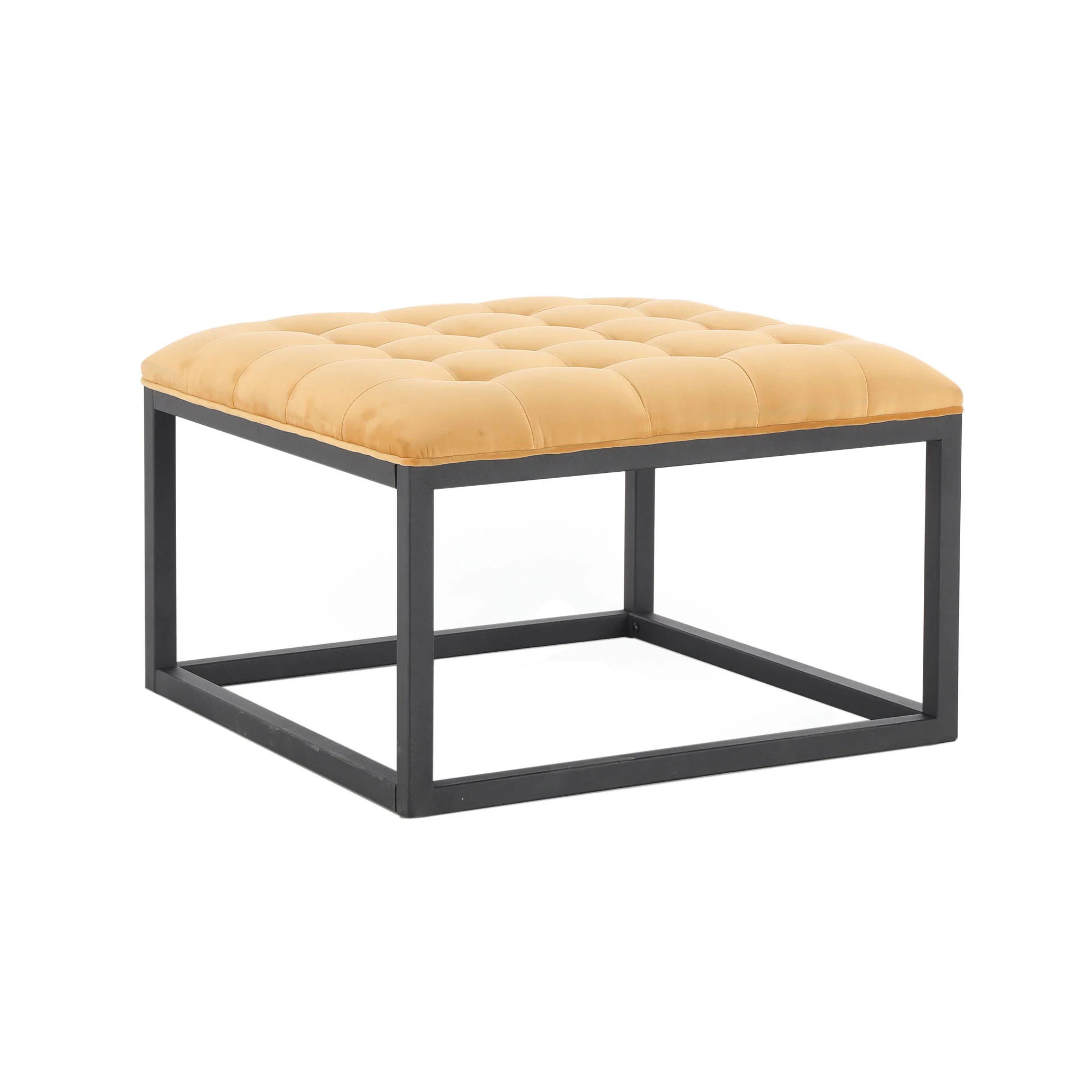 Adison Velvet Buttoned Footstool - Image 6