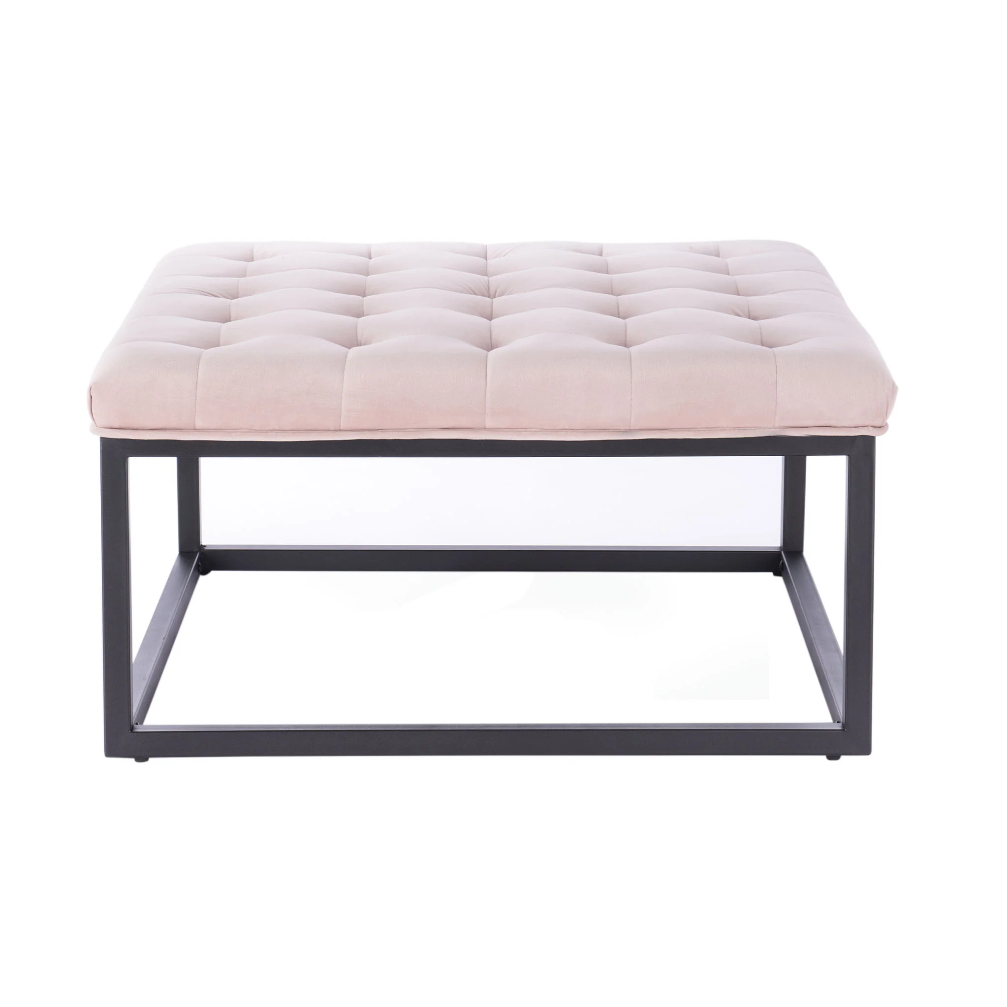 Adison Velvet Buttoned Footstool - Image 8