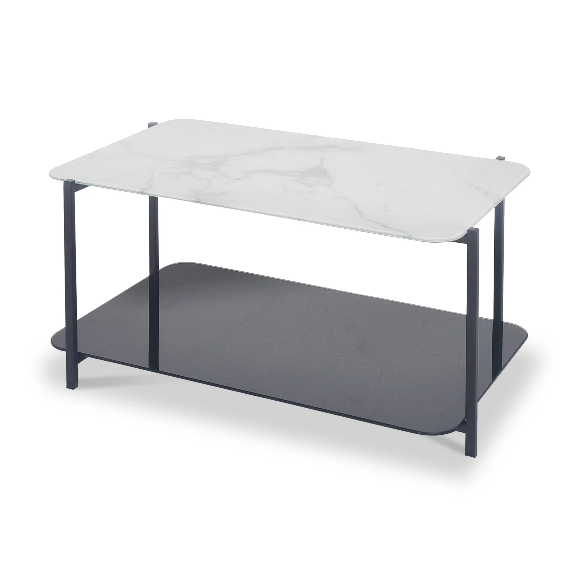 Adrian Marble and Glass Coffee Table - Image 3