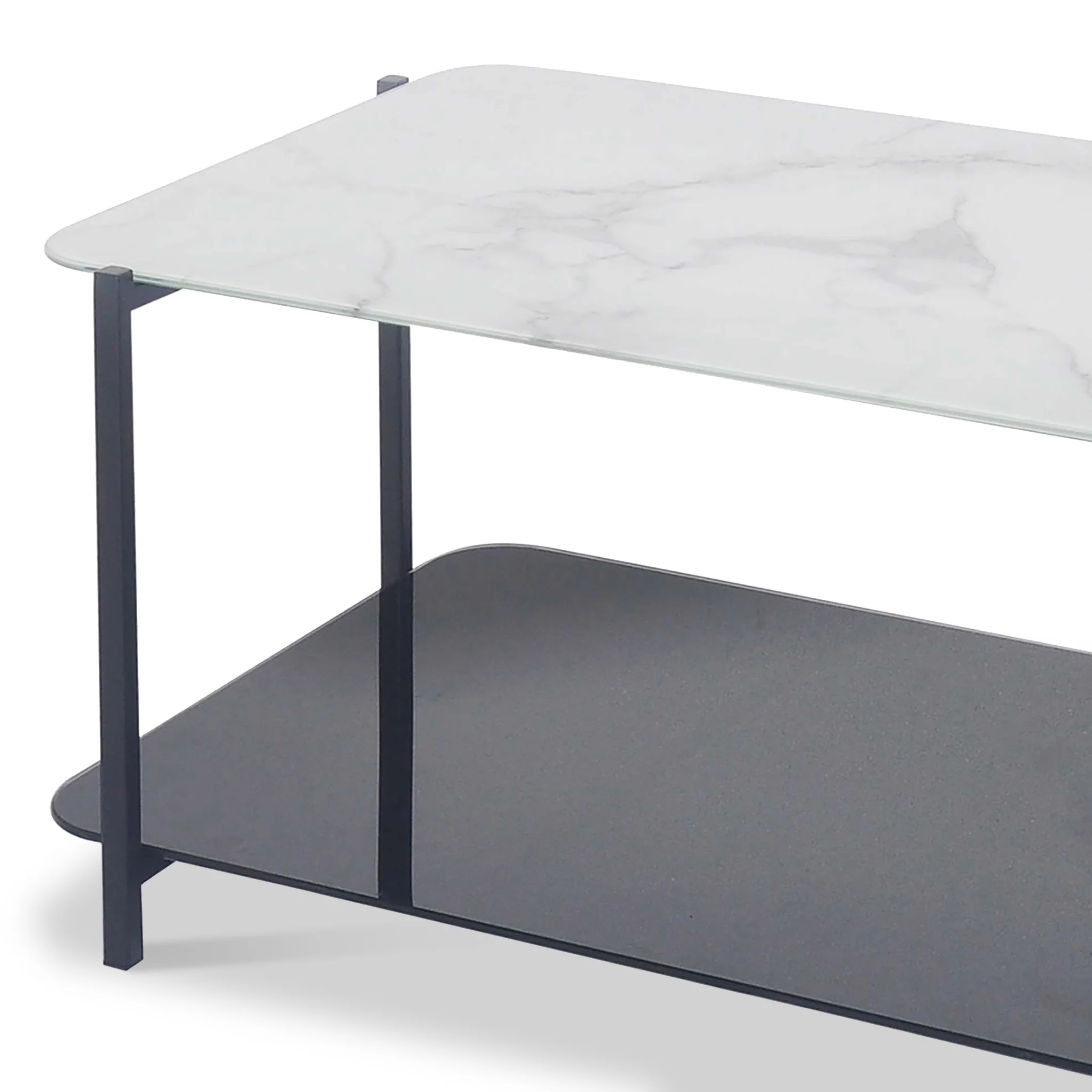 Adrian Marble and Glass Coffee Table - Image 4
