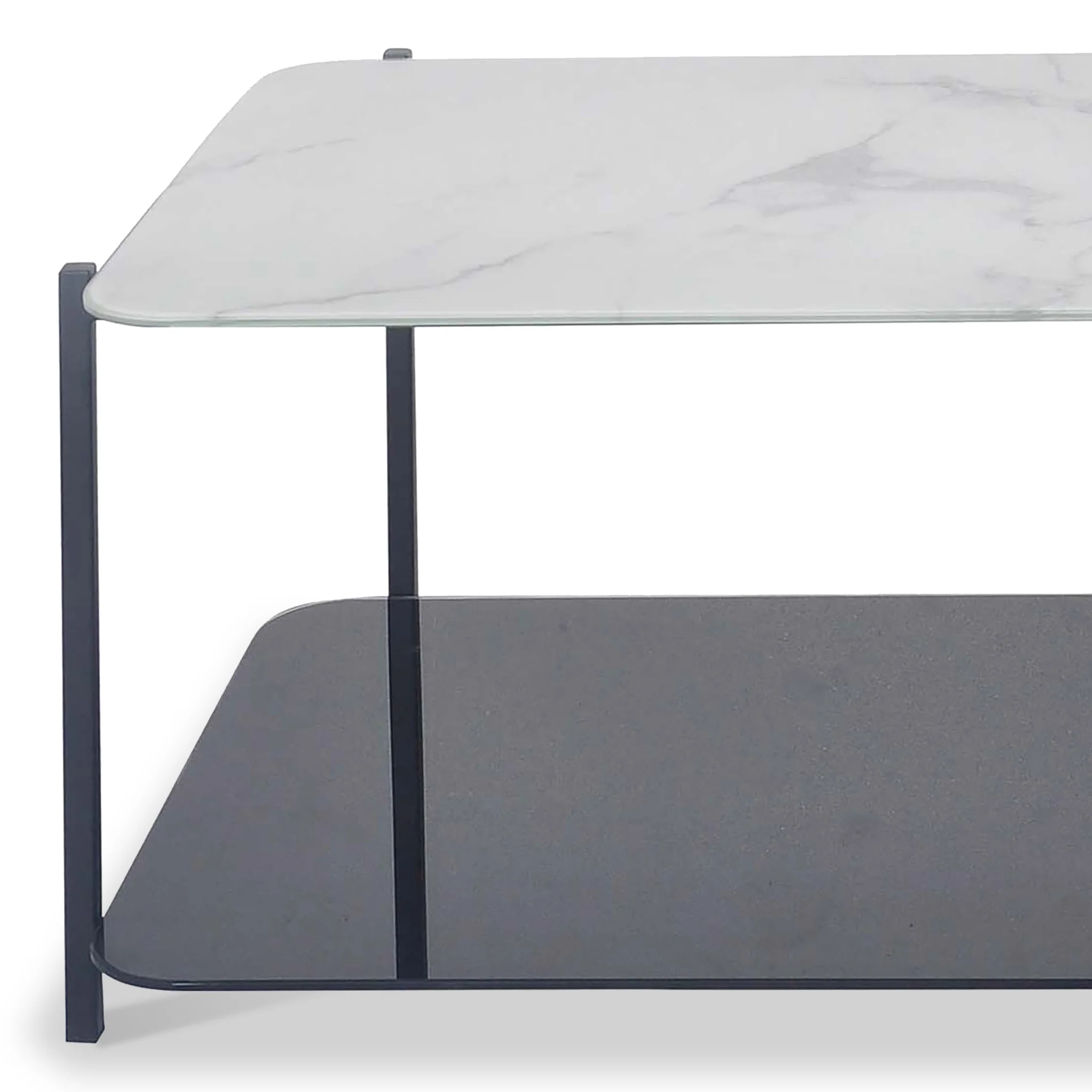Adrian Marble and Glass Coffee Table - Image 5