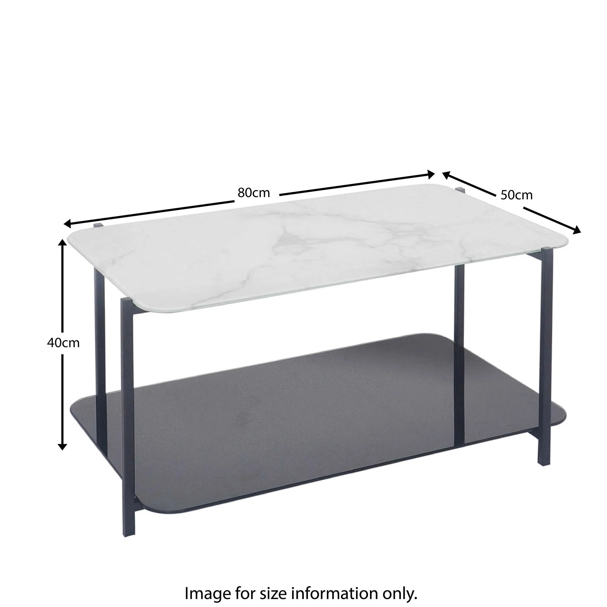 Adrian Marble and Glass Coffee Table - Image 6