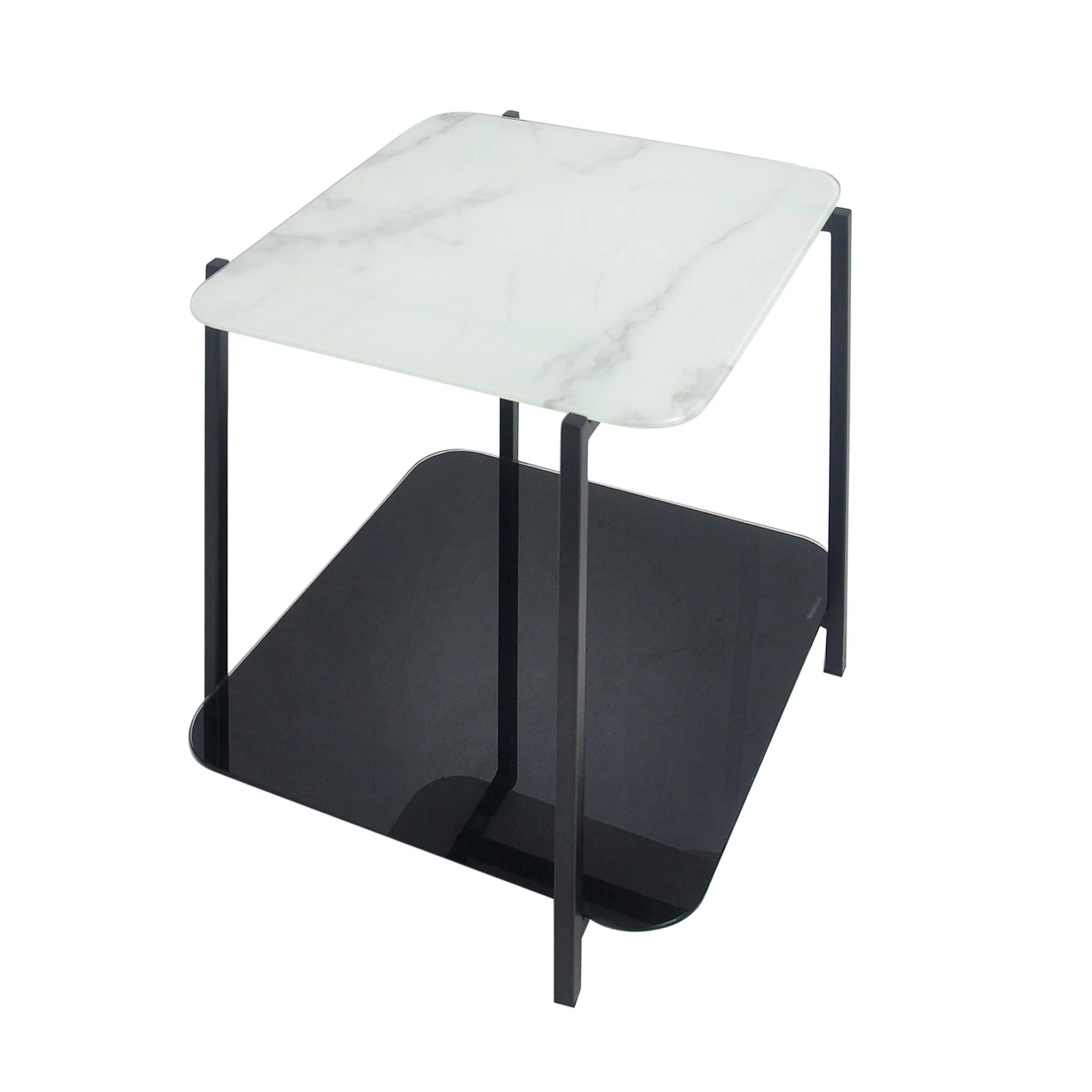 Adrian Marble and Glass Lamp Table - Image 4