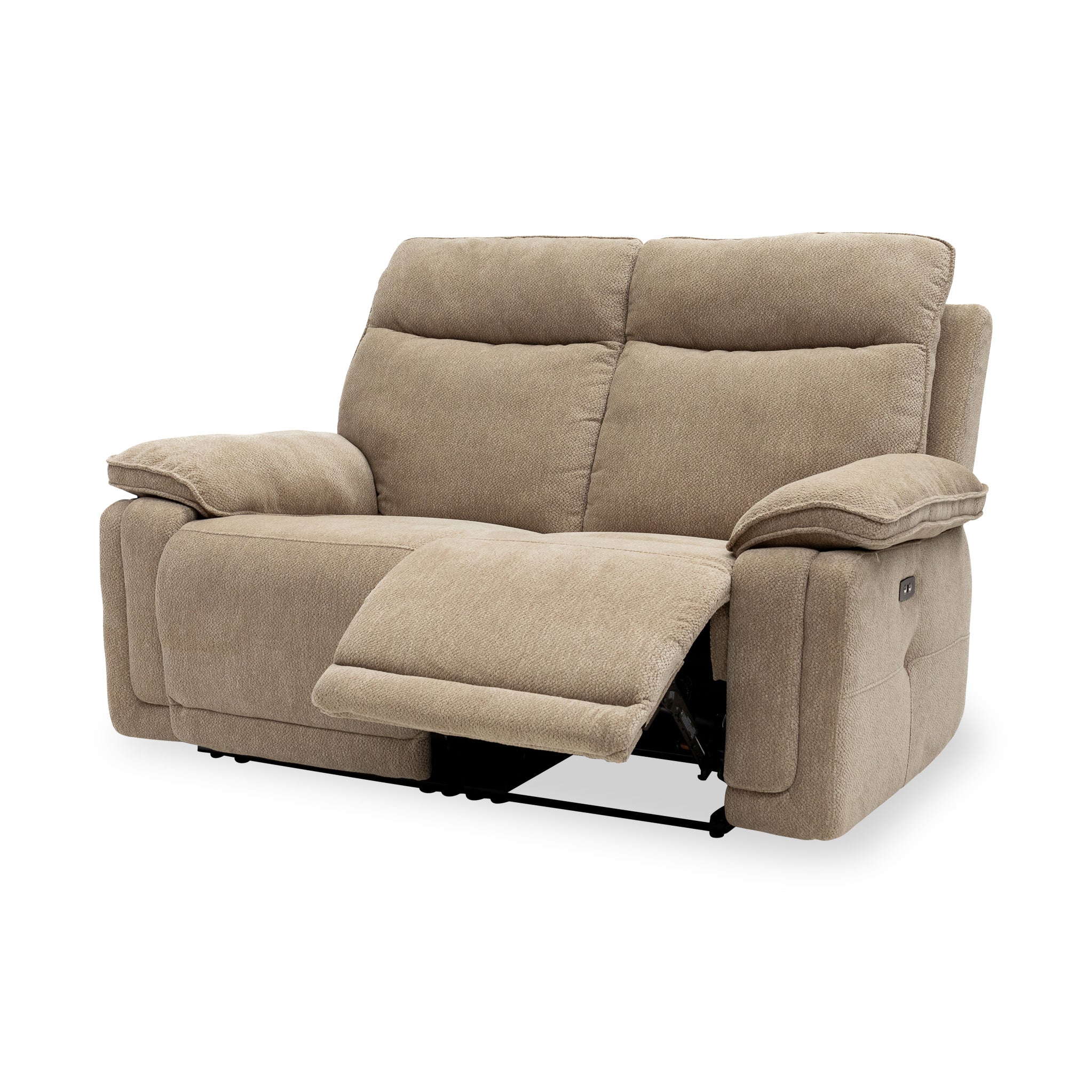 Adrian Soft Touch Fabric 2 Seater Power Recliner Sofa - Image 4