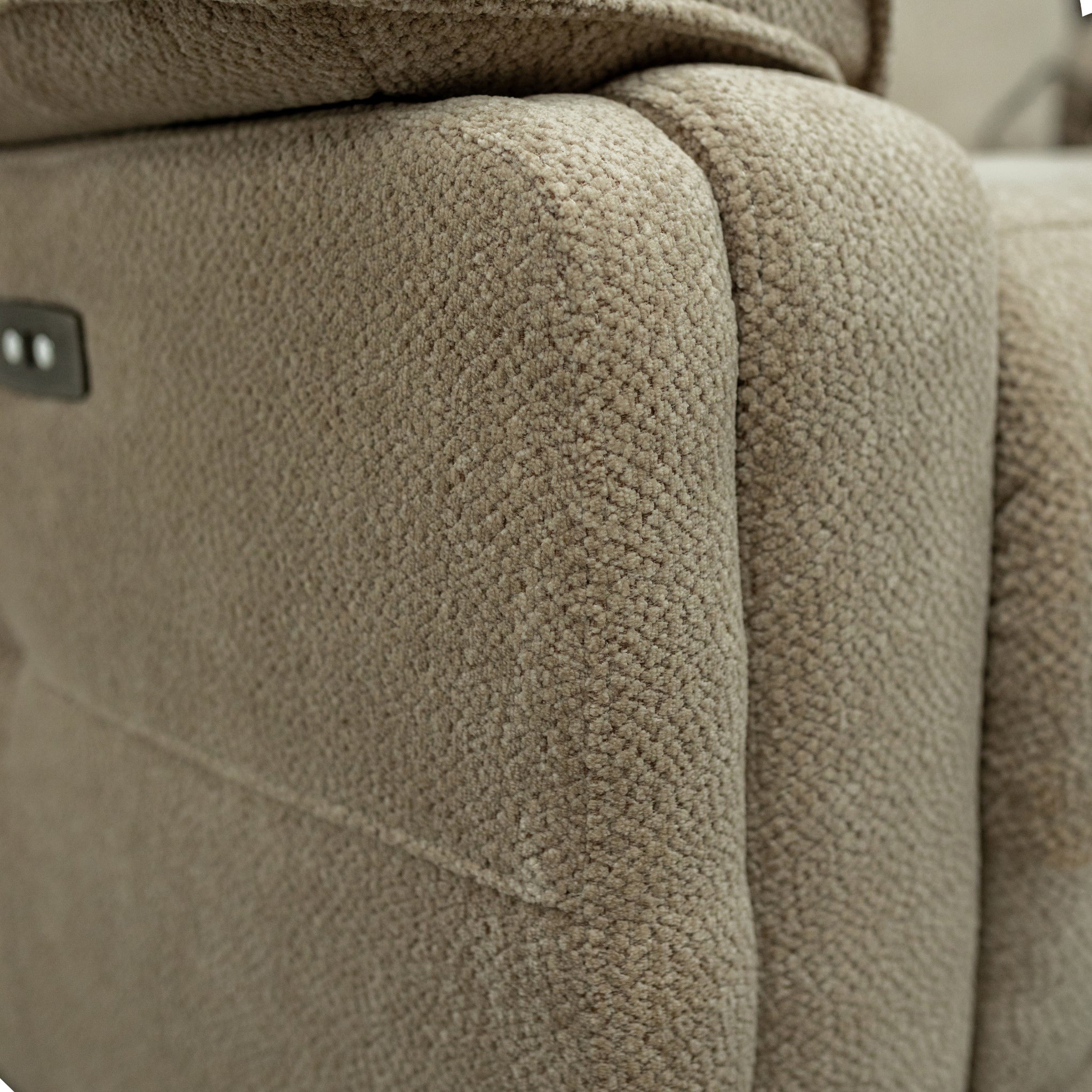 Adrian Soft Touch Fabric 2 Seater Power Recliner Sofa - Image 5