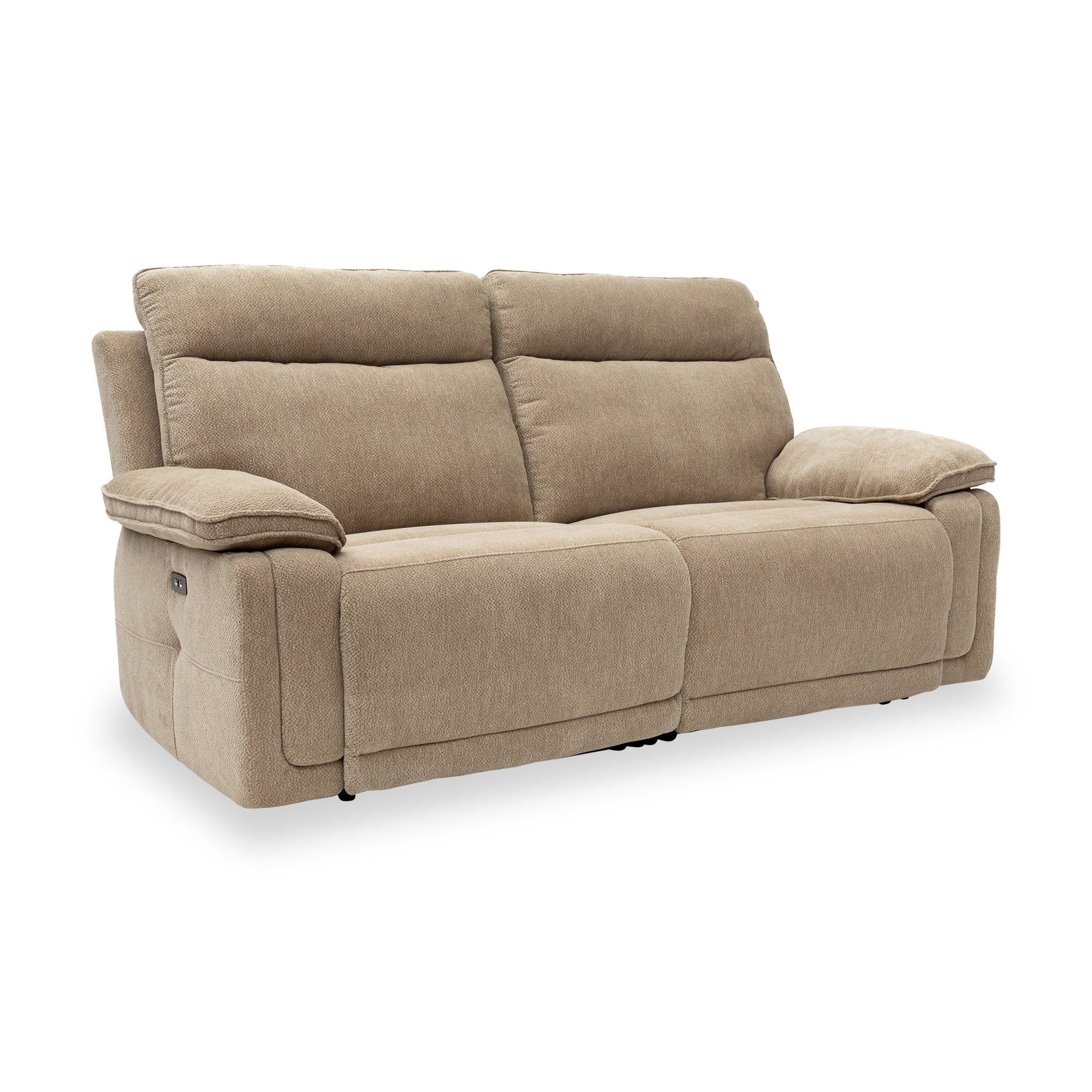 Adrian Soft Touch Fabric 3 Seater Power Recliner Sofa - Image 3