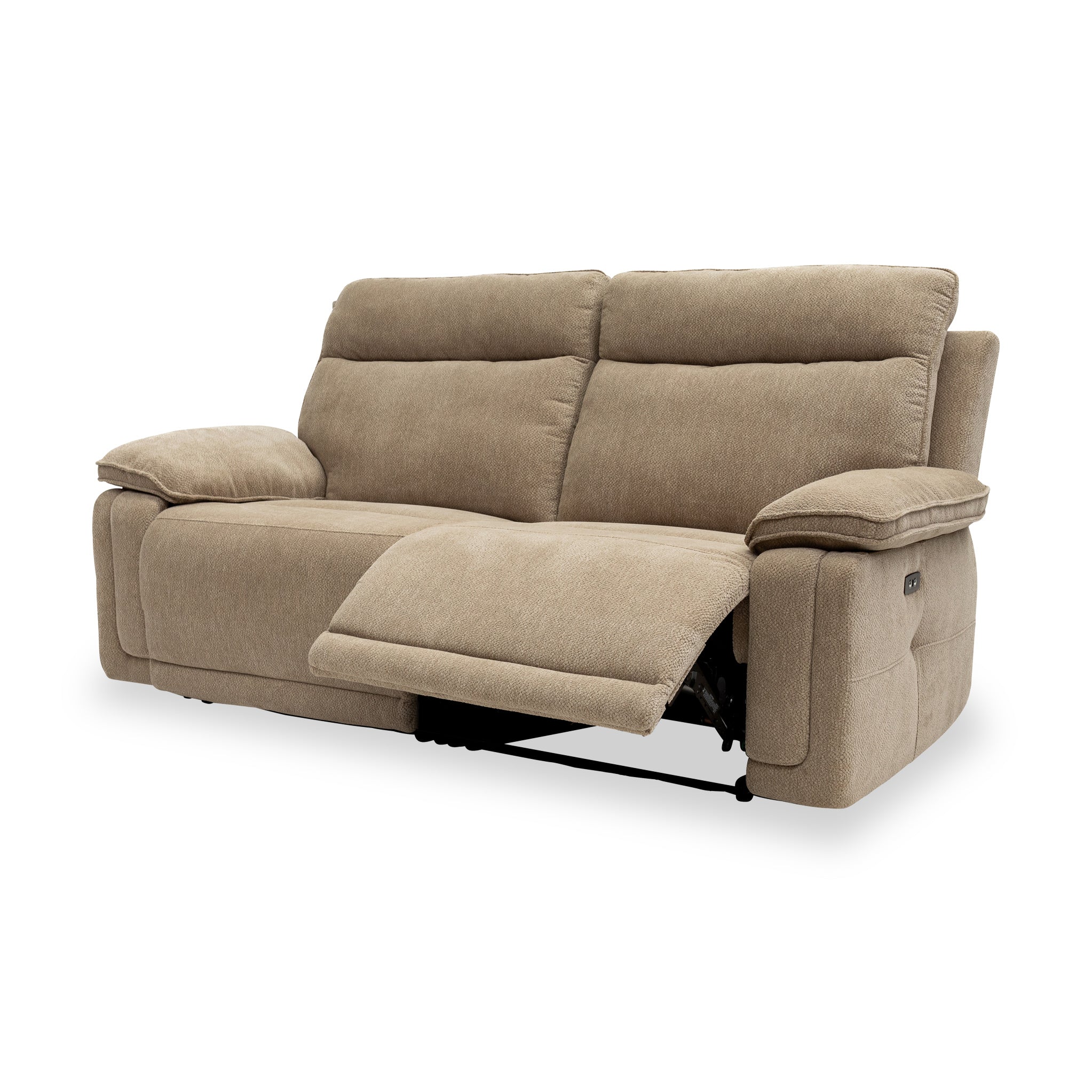 Adrian Soft Touch Fabric 3 Seater Power Recliner Sofa - Image 5