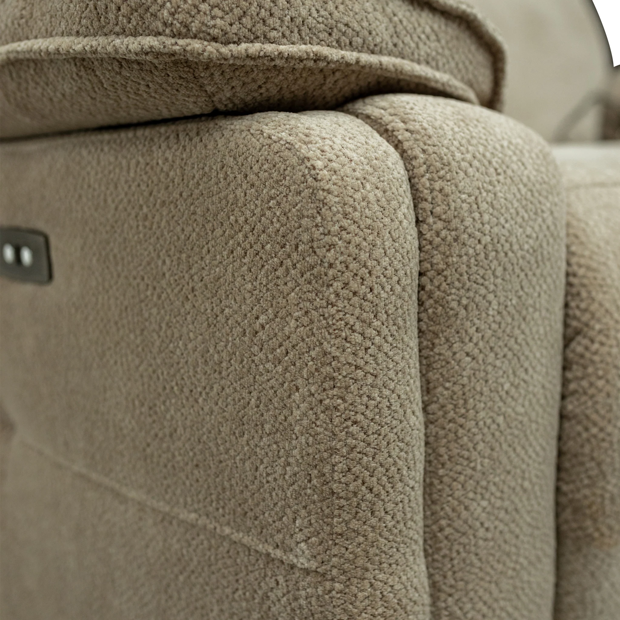 Adrian Soft Touch Fabric 3 Seater Power Recliner Sofa - Image 7