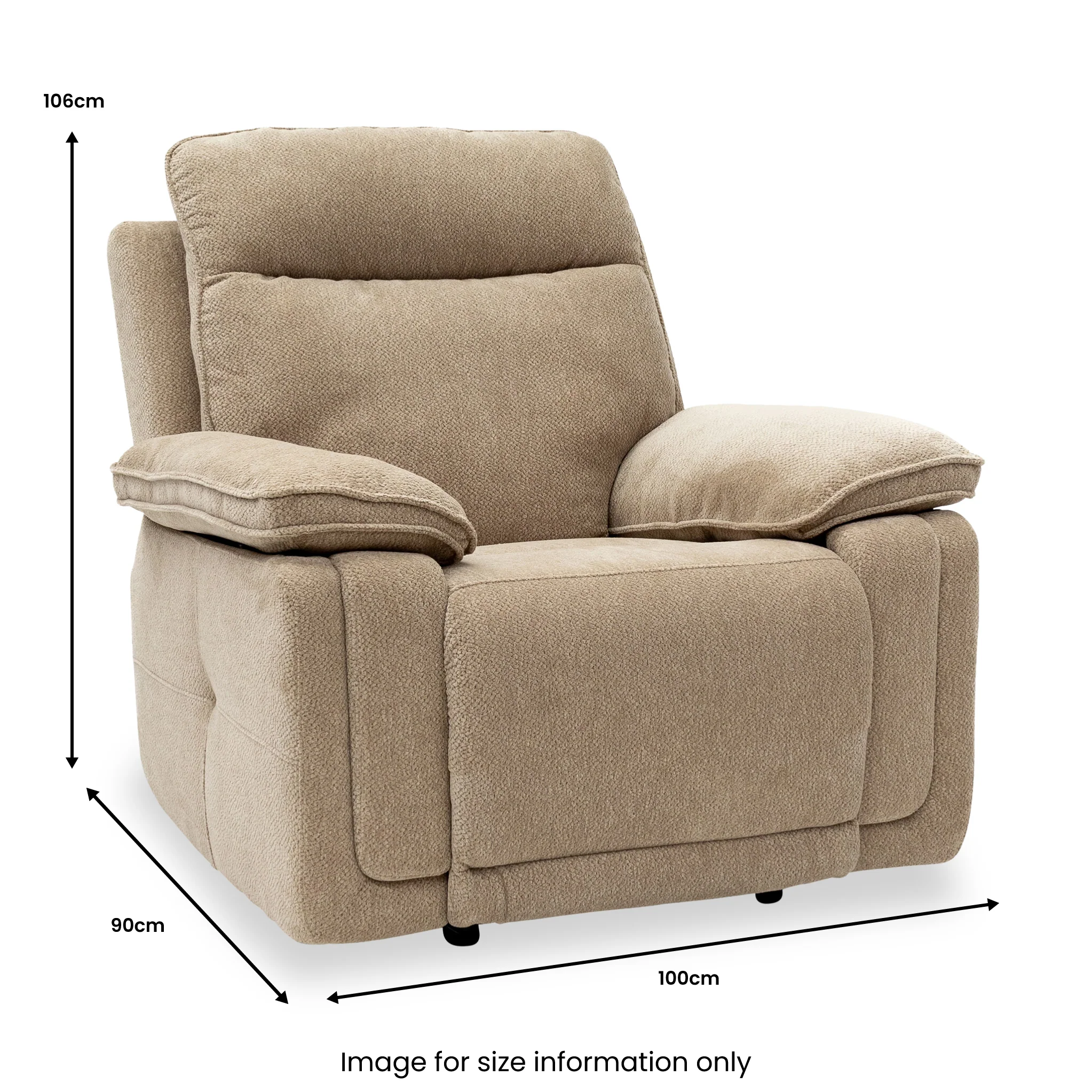 Adrian Soft Touch Fabric Power Recliner Armchair - Image 12
