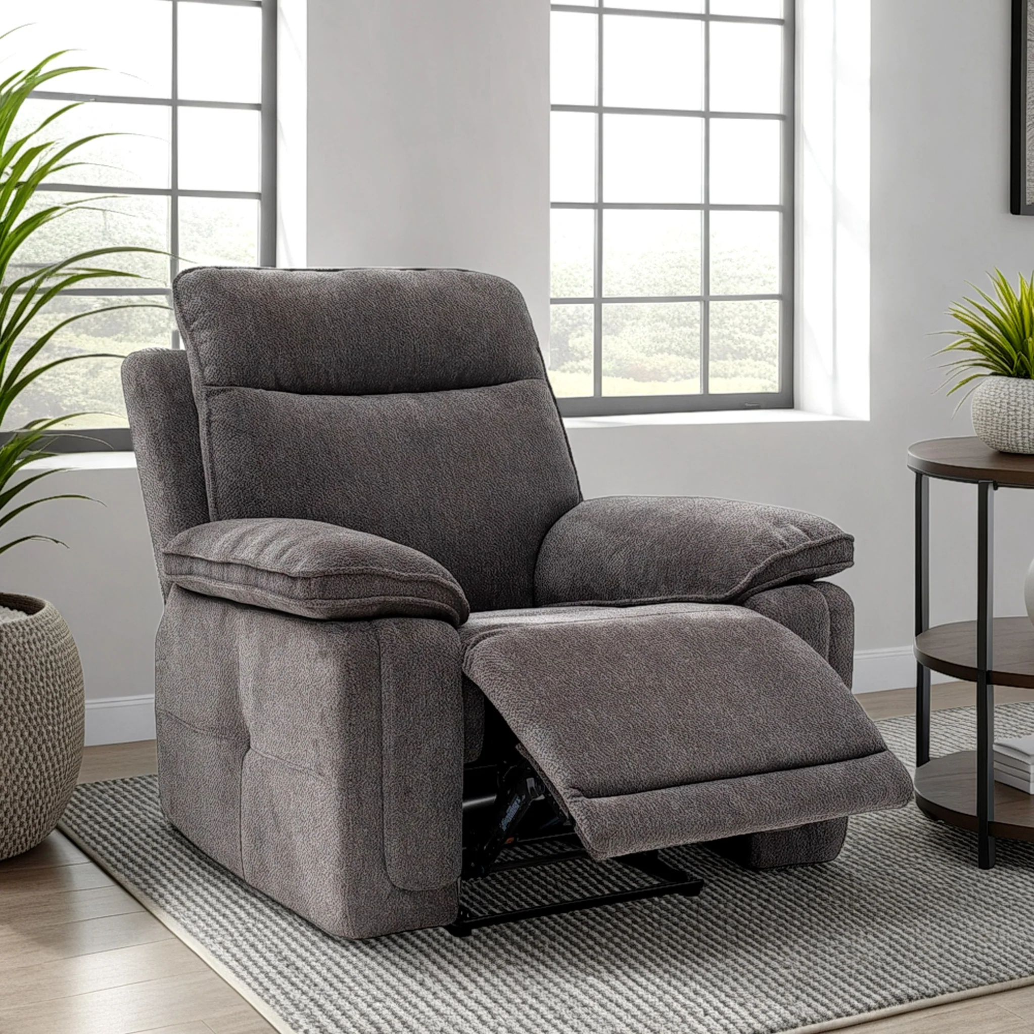 Adrian Soft Touch Fabric Power Recliner Armchair - Image 8