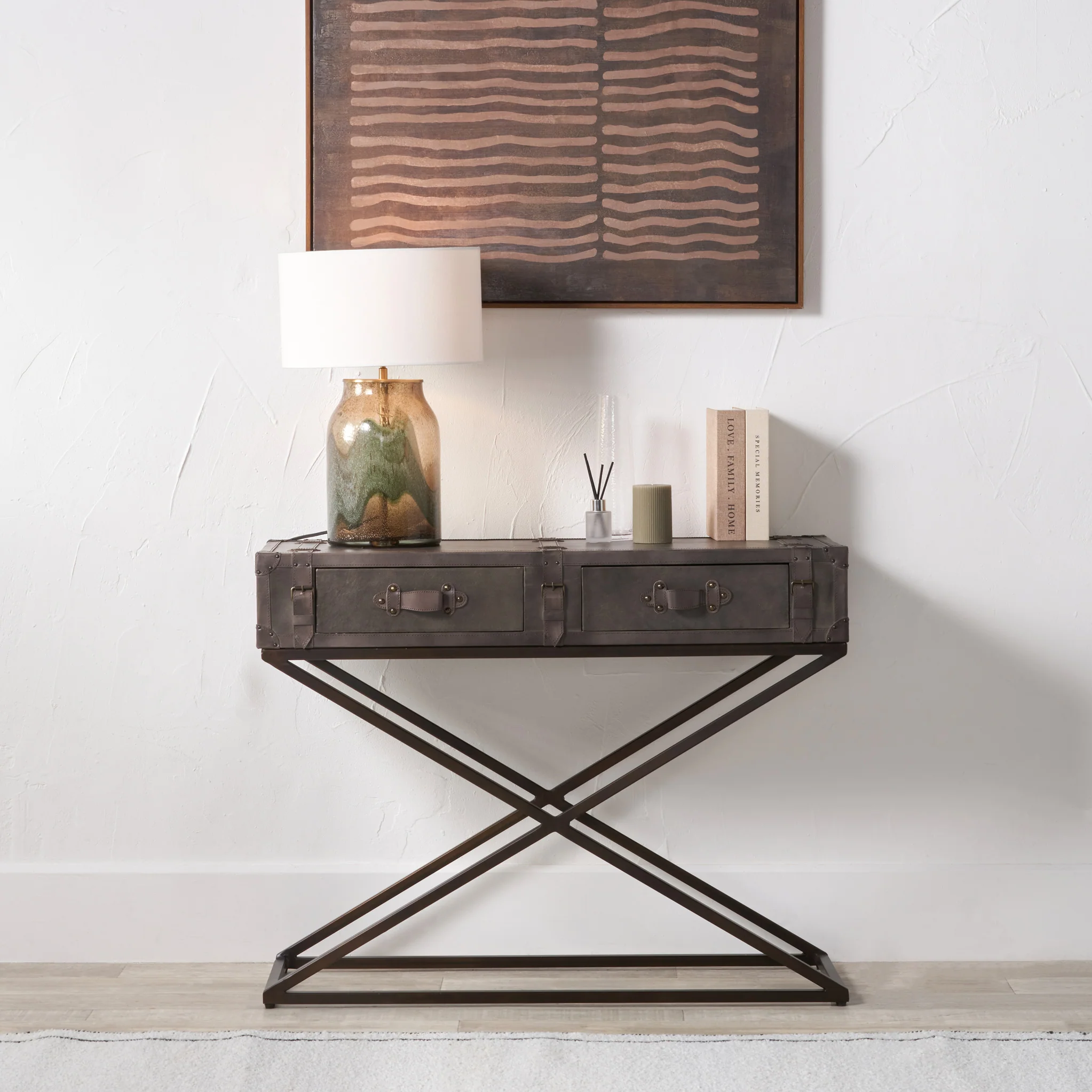 Adriano Leather Console Table - Image 2