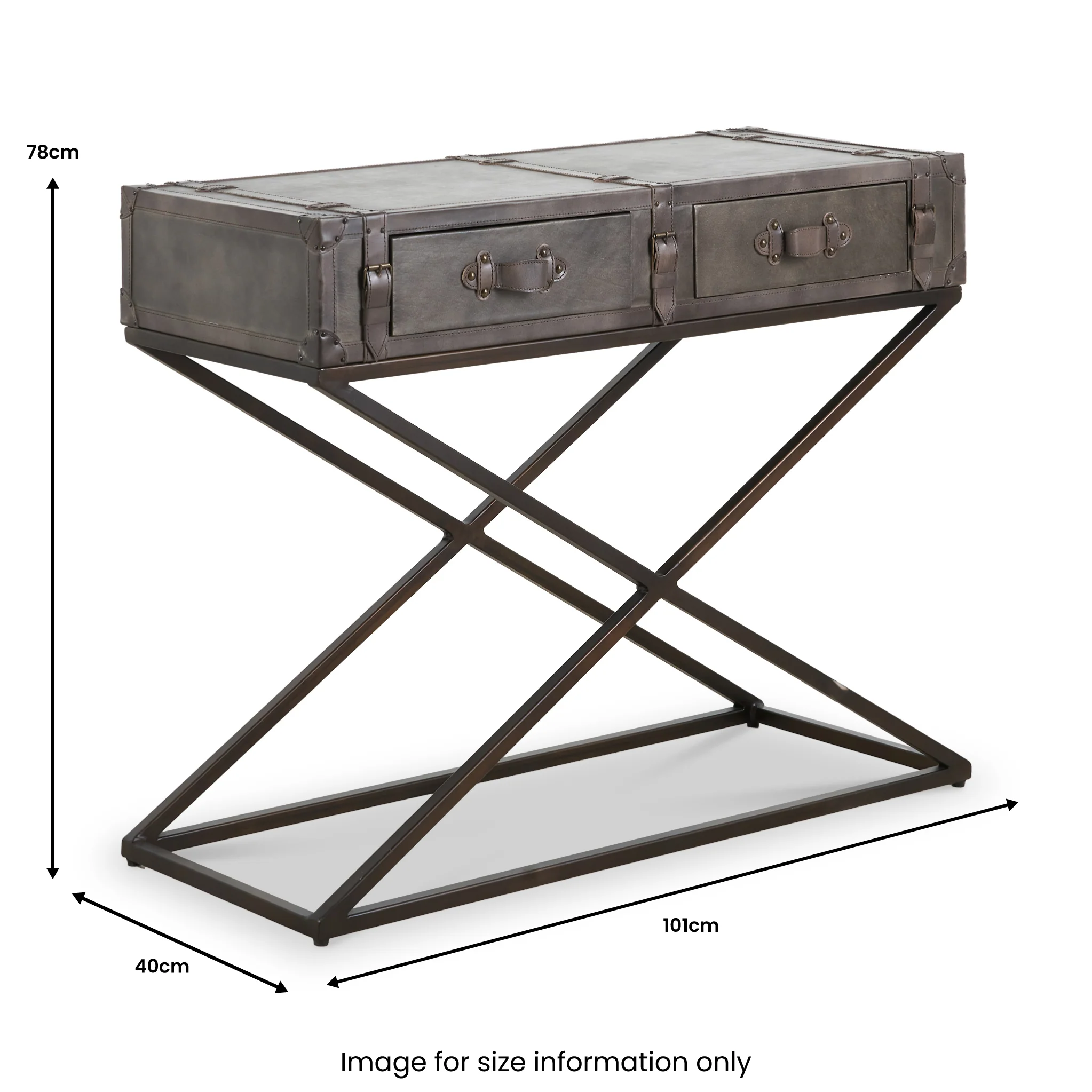 Adriano Leather Console Table - Image 9