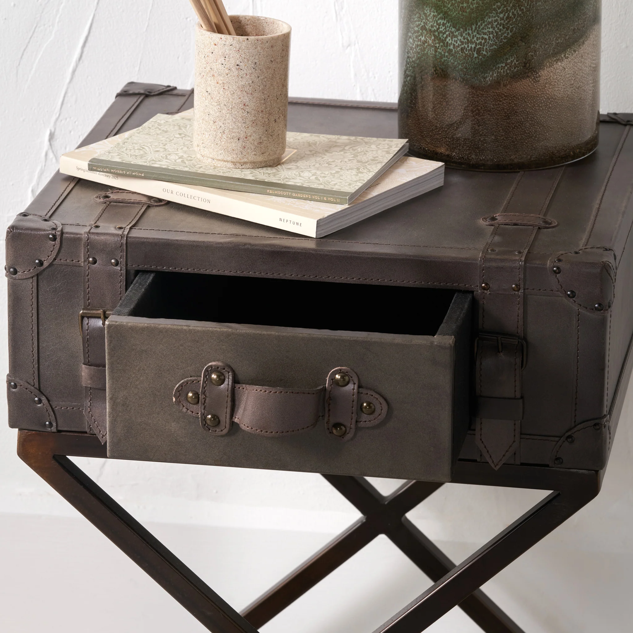 Adriano Leather Side Table - Image 4