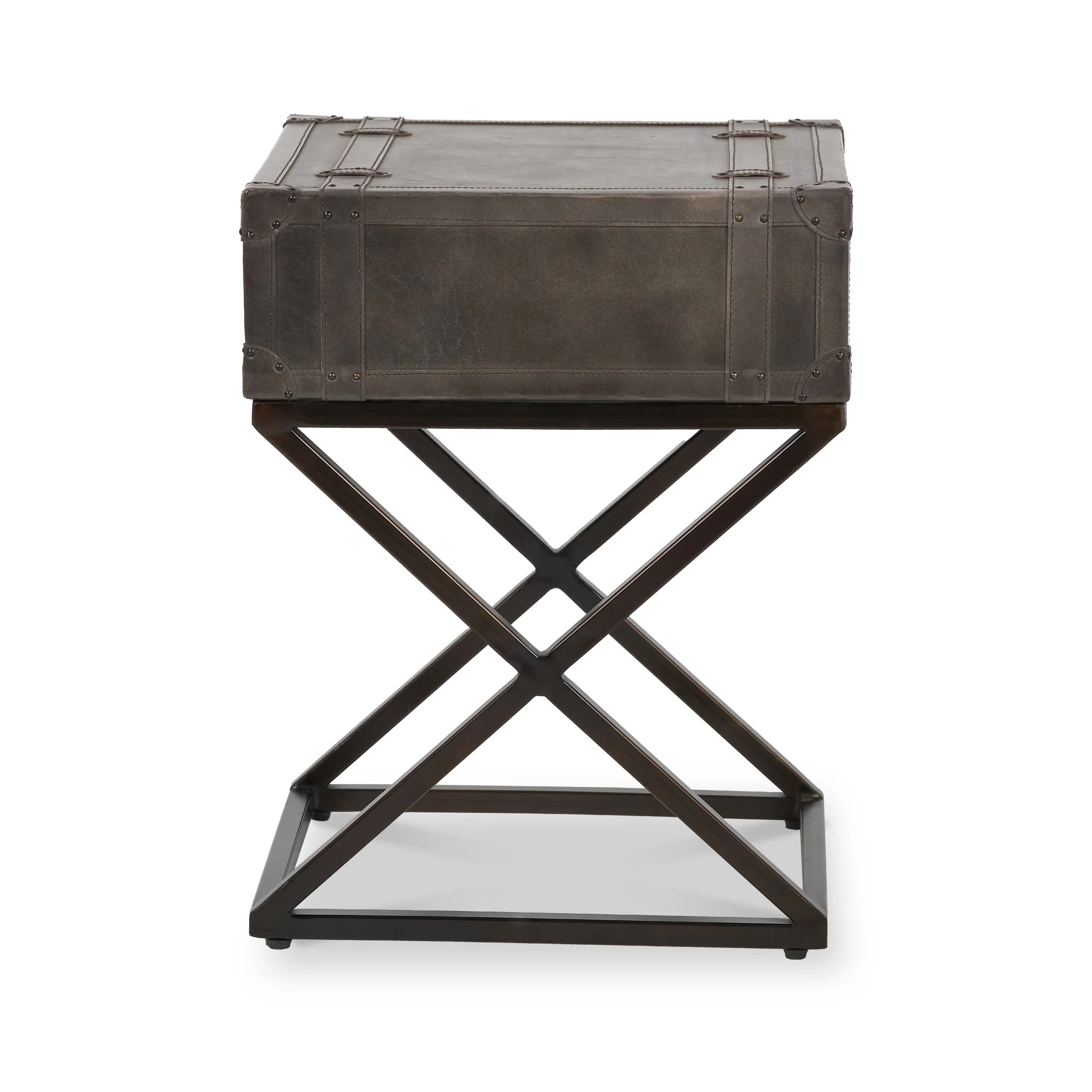 Adriano Leather Side Table - Image 6