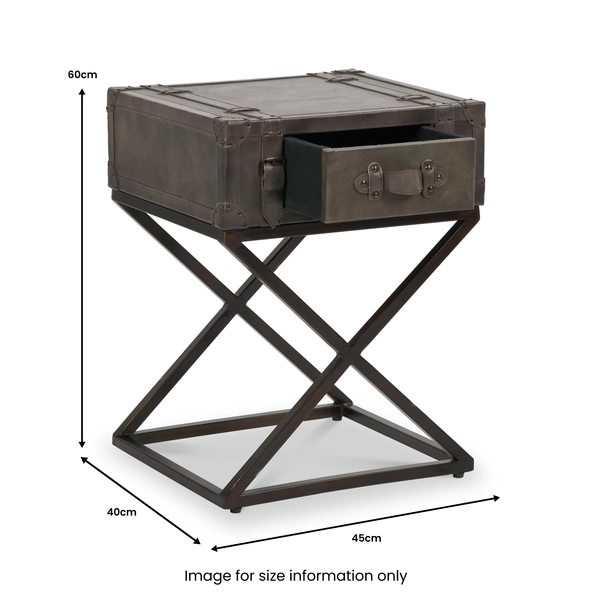 Adriano Leather Side Table - Image 8