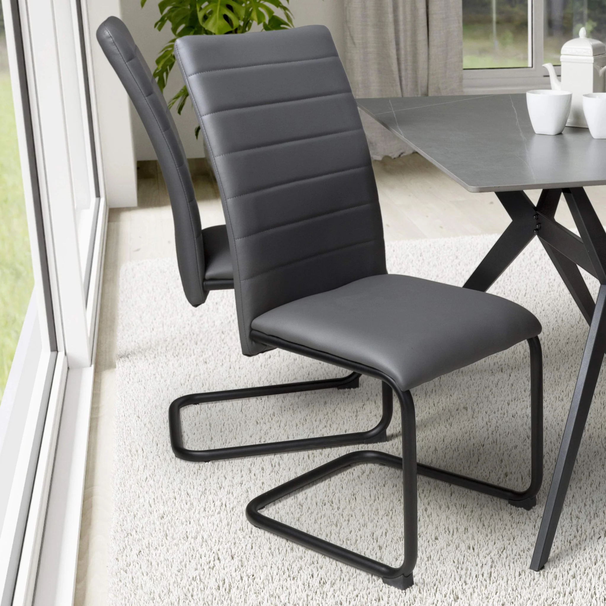 Aeron Faux Leather Dining Chair - Image 11