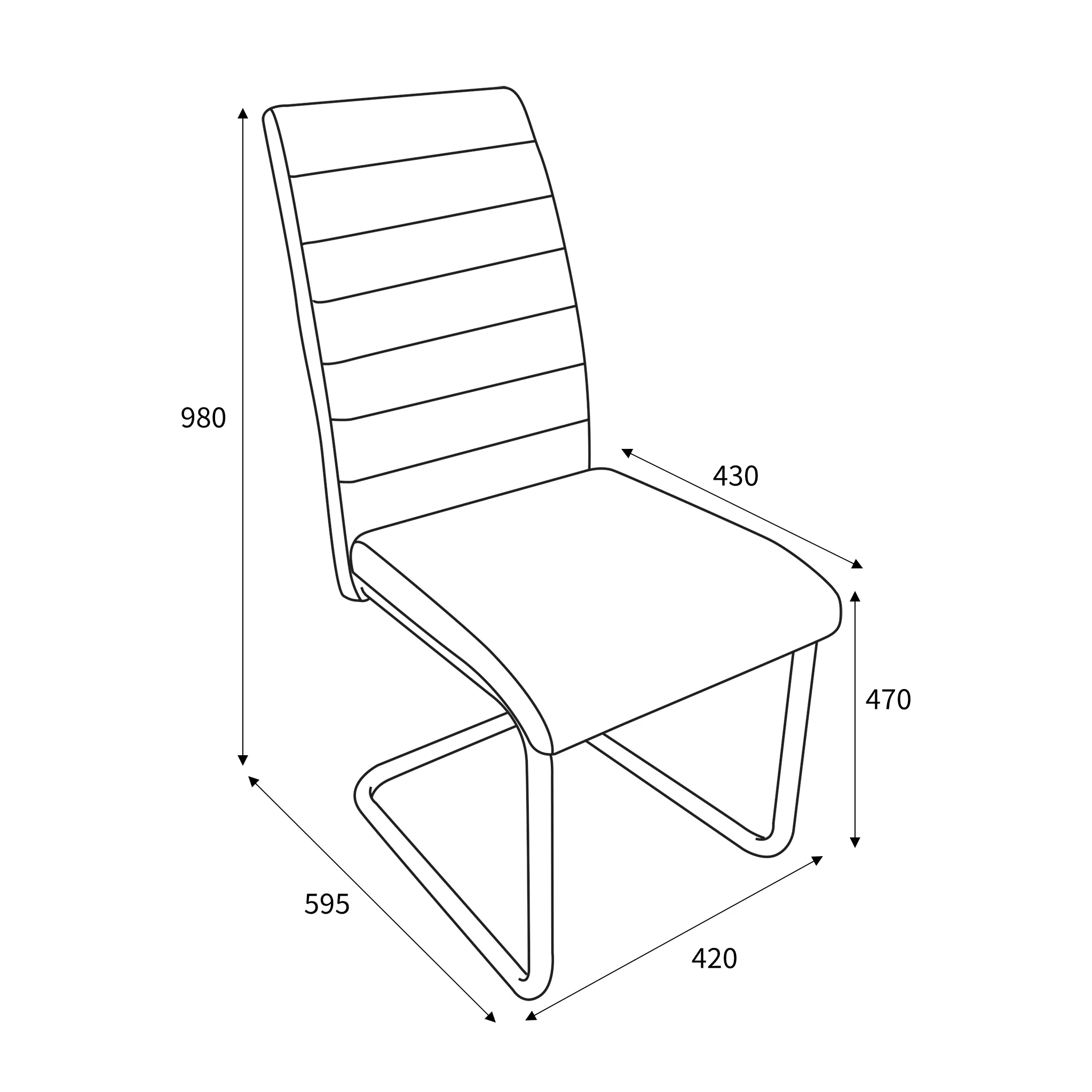 Aeron Faux Leather Dining Chair - Image 19