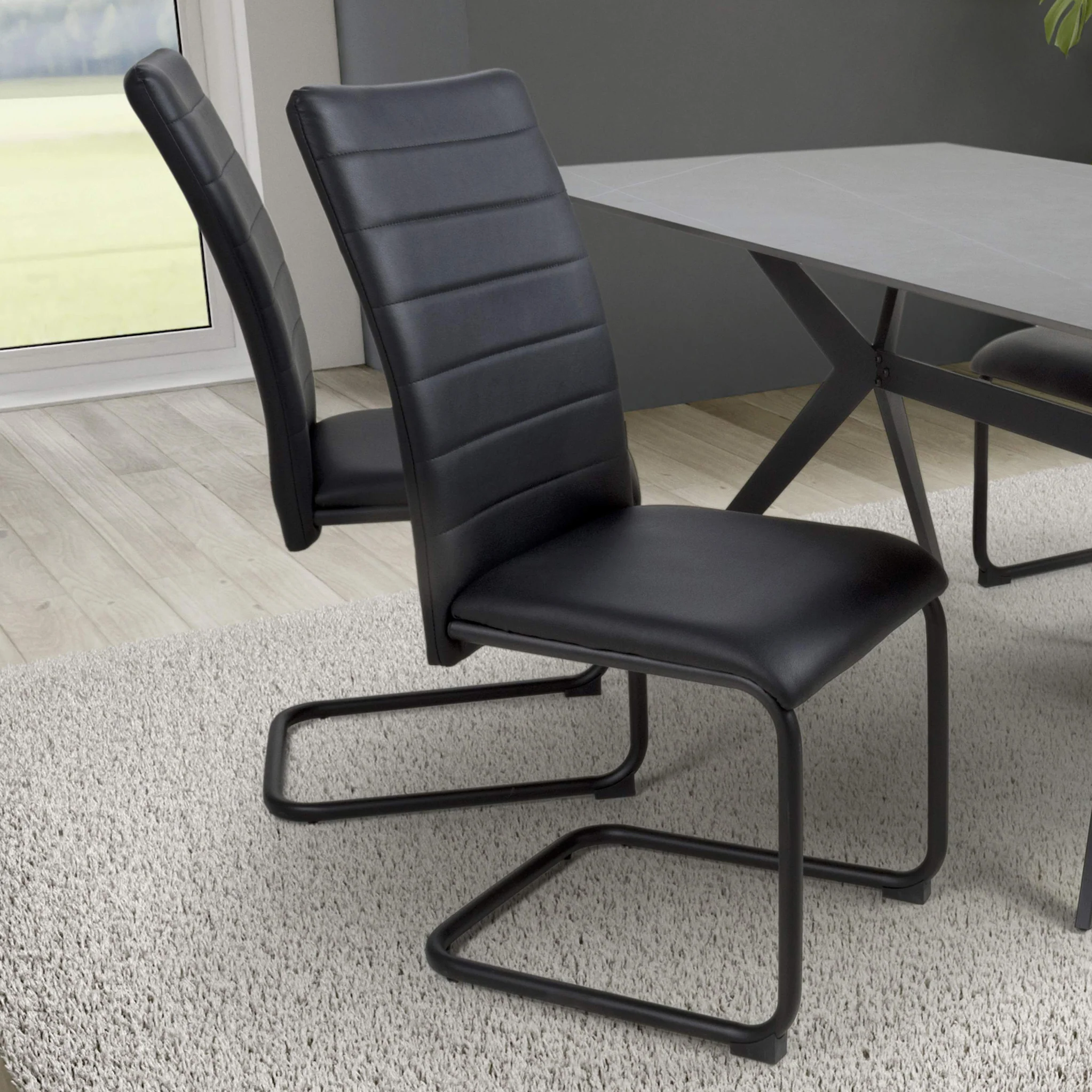 Aeron Faux Leather Dining Chair - Image 2