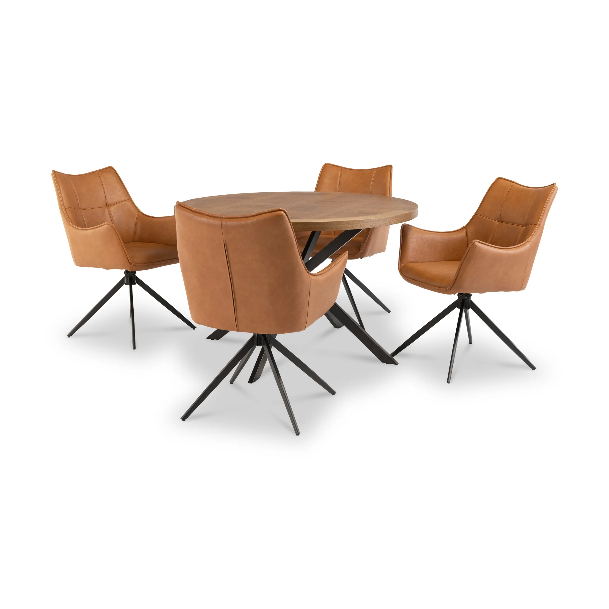 Aksel Faux Leather Wing Back Chair - Image 11