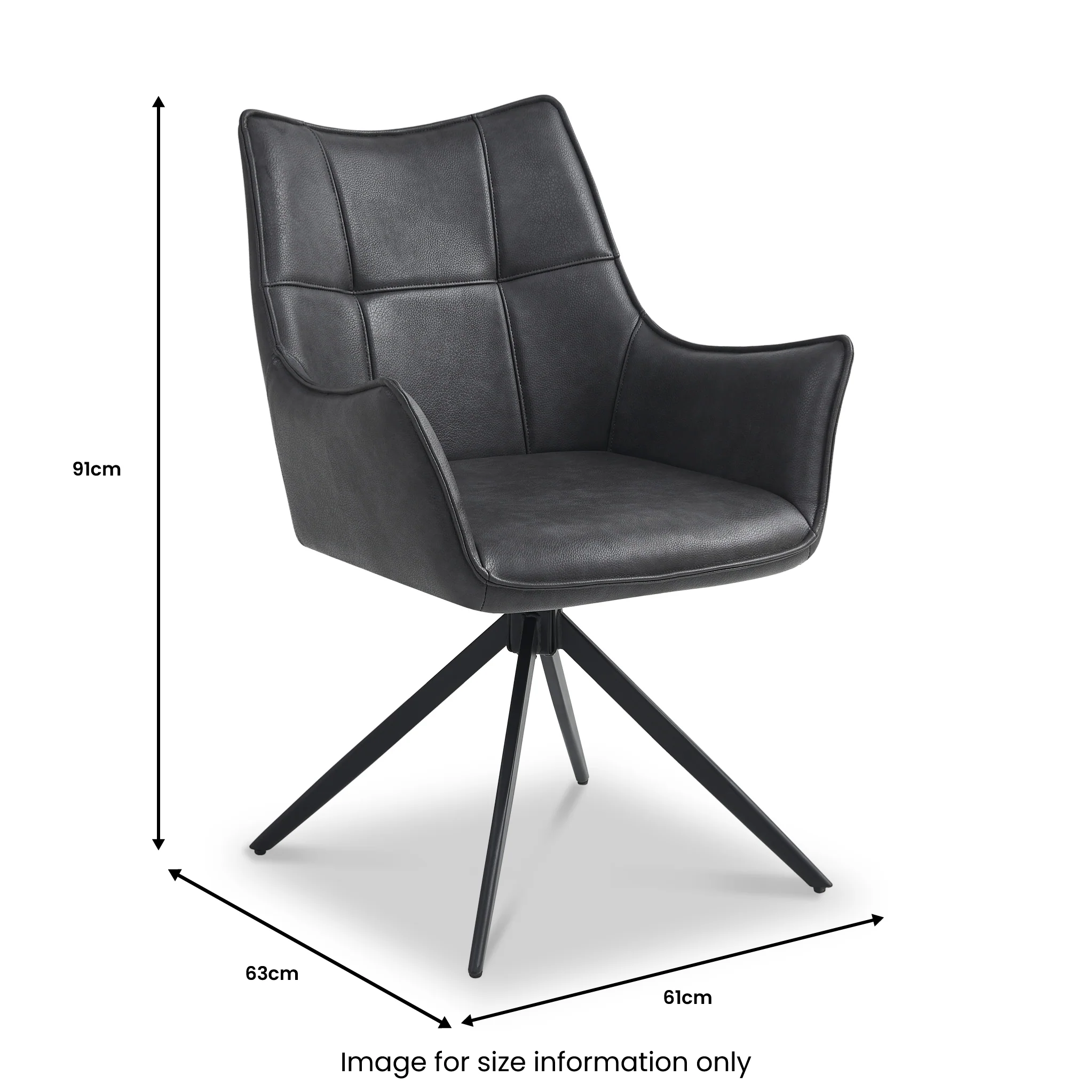 Aksel Faux Leather Wing Back Chair - Image 15
