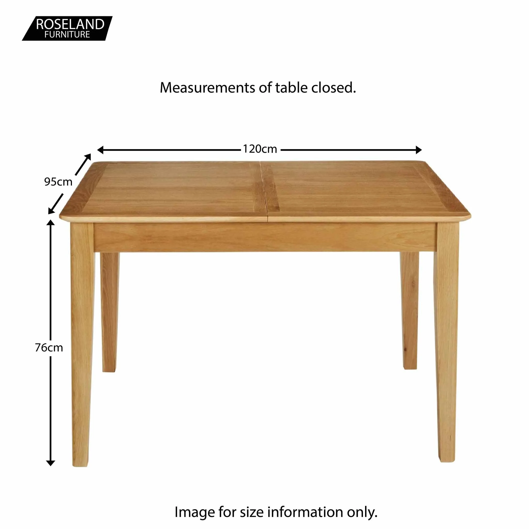 Alba Oak 120-160cm Extending Table - Image 11