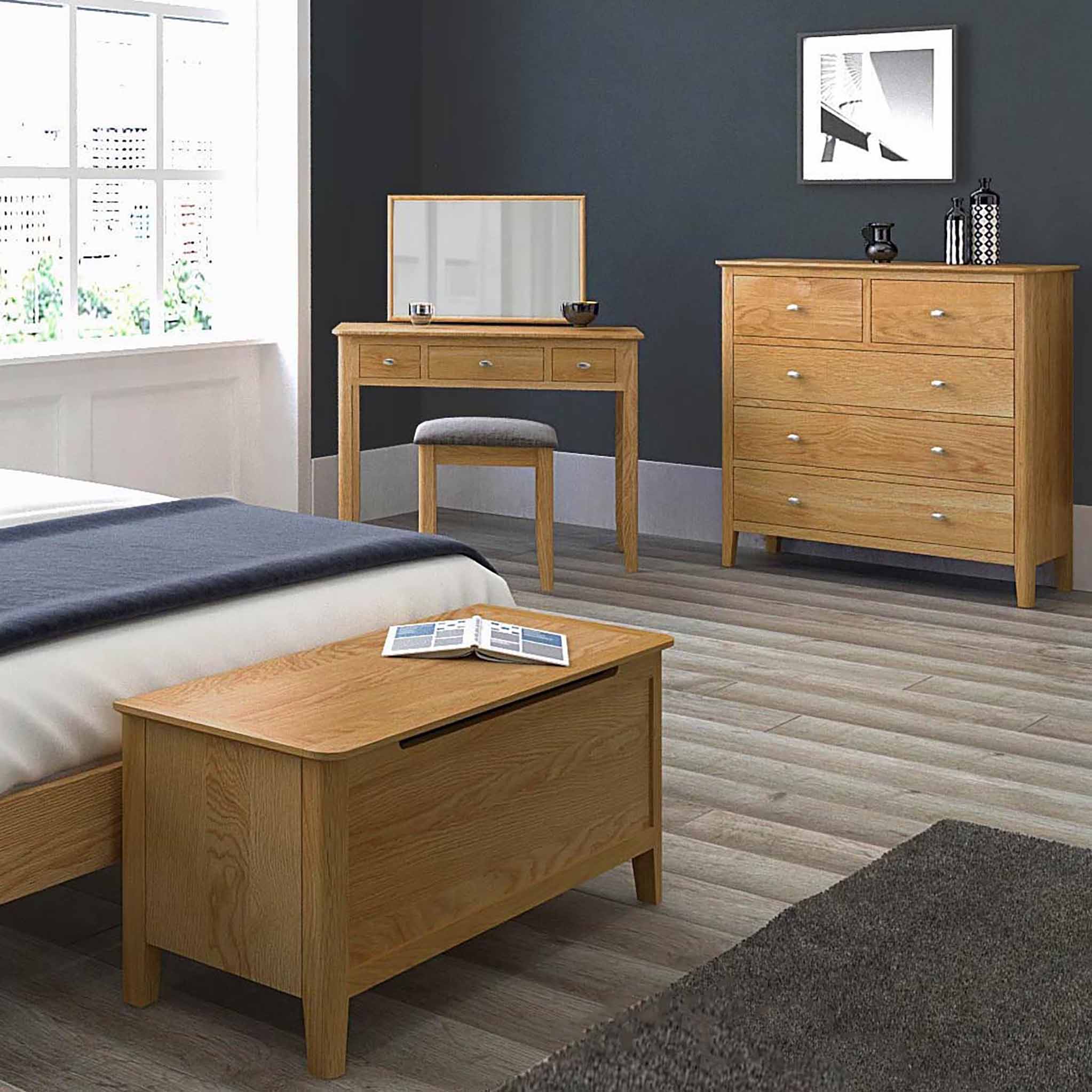 Alba Oak 2 Over 3 Drawer Chest - Image 12