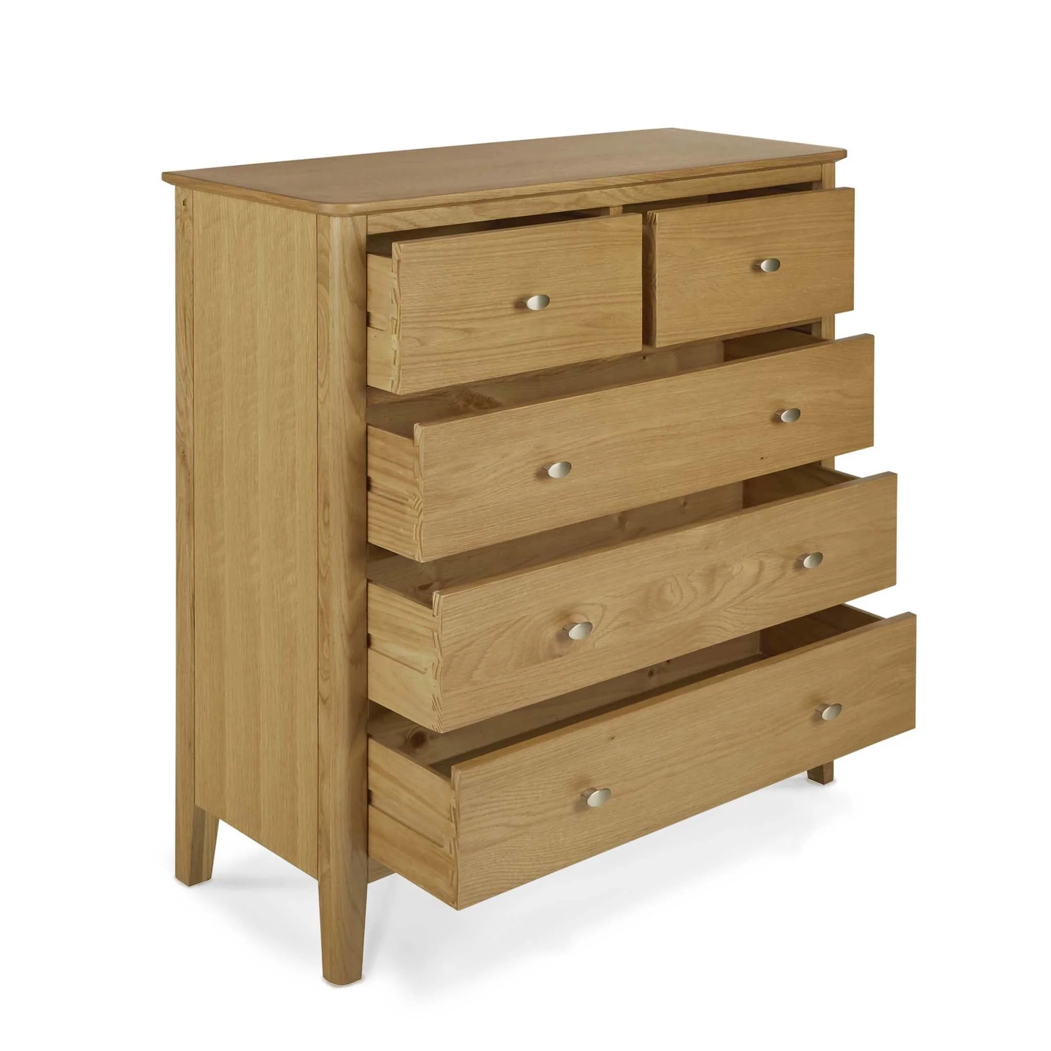 Alba Oak 2 Over 3 Drawer Chest - Image 3