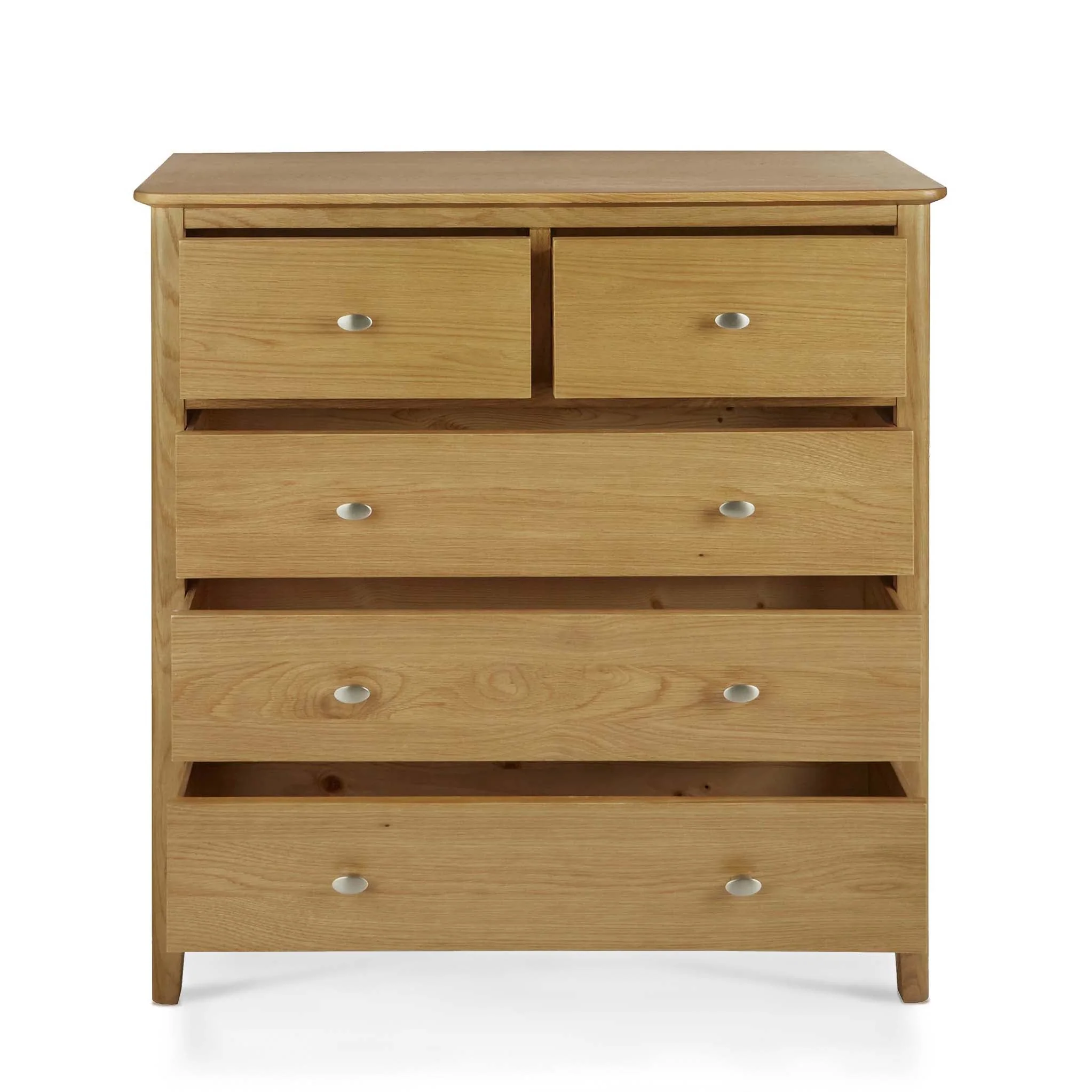 Alba Oak 2 Over 3 Drawer Chest - Image 4