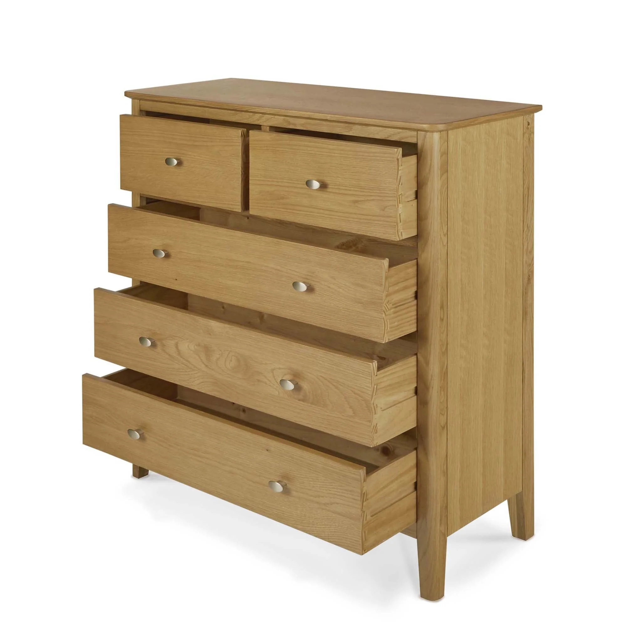 Alba Oak 2 Over 3 Drawer Chest - Image 6