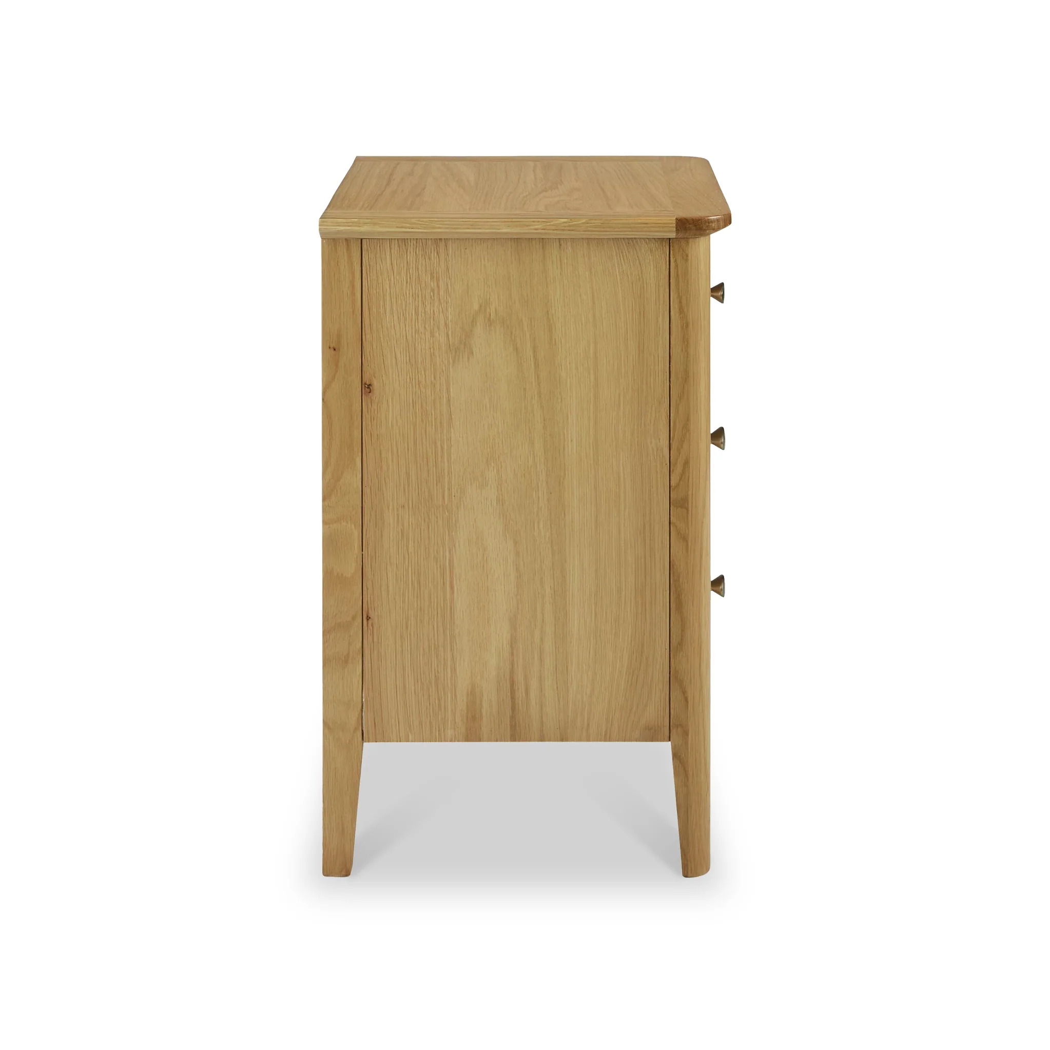 Alba Oak 3 Drawer Bedside Table - Image 4